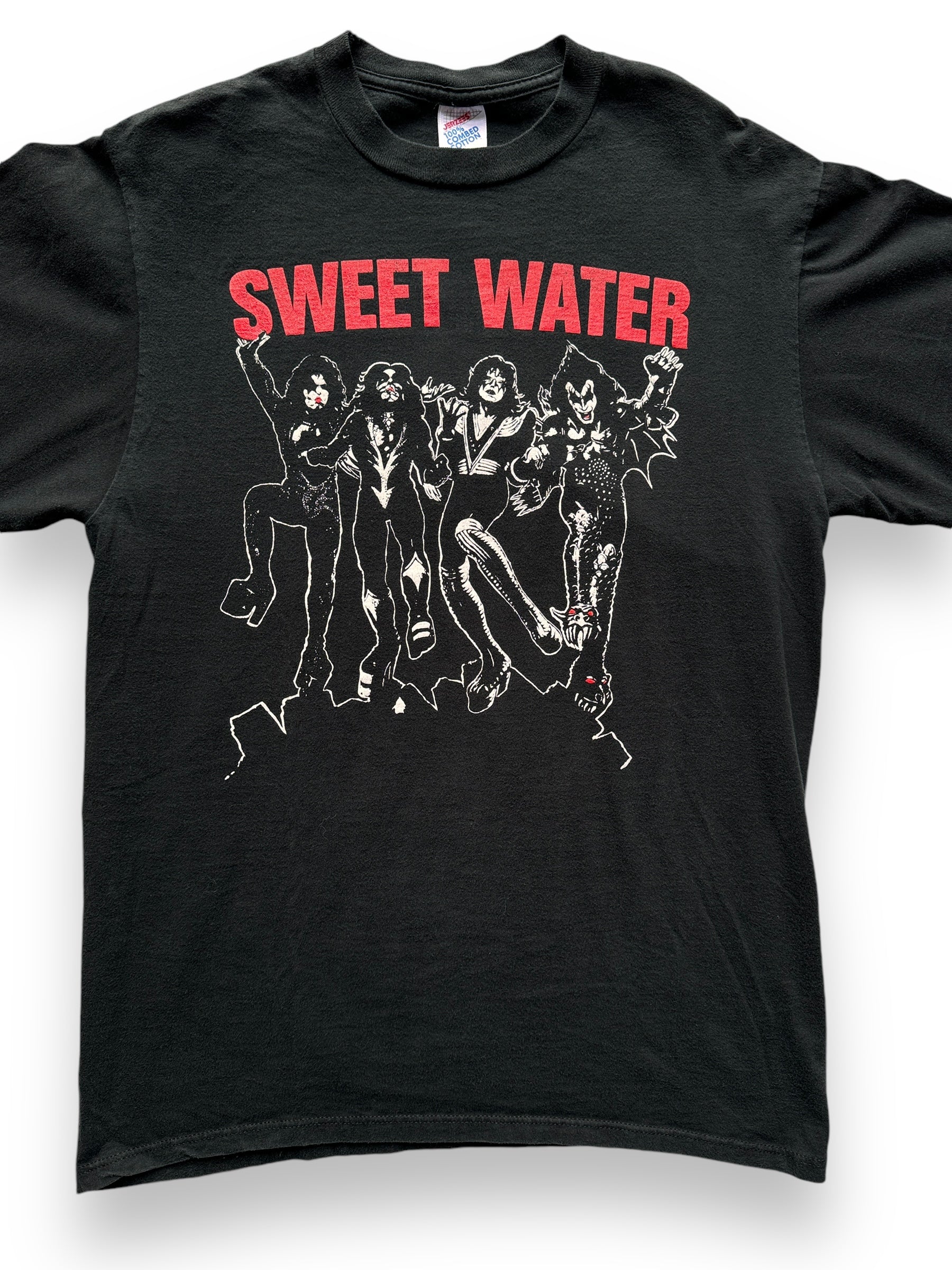 front close up of Vintage 90s Sweetwater Seattle Grunge Band Tee SZ L