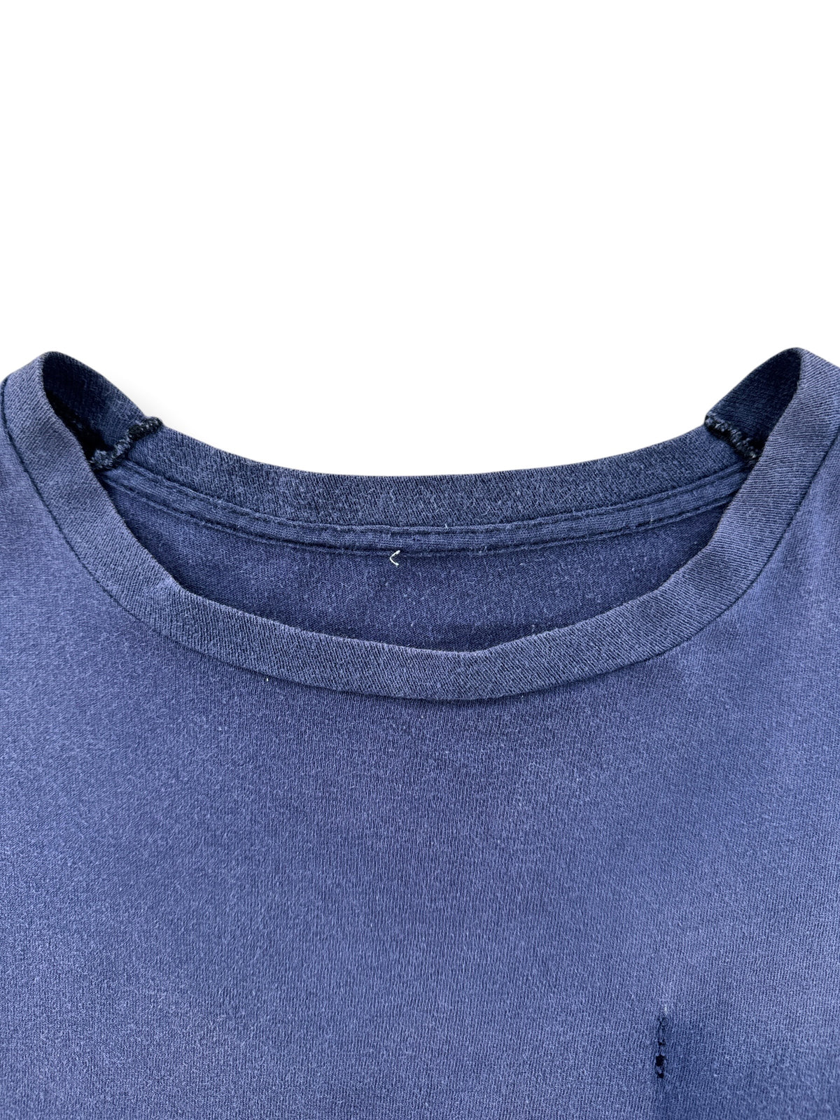 Collar on Vintage Navy Ghost Pocket Tee SZ M
