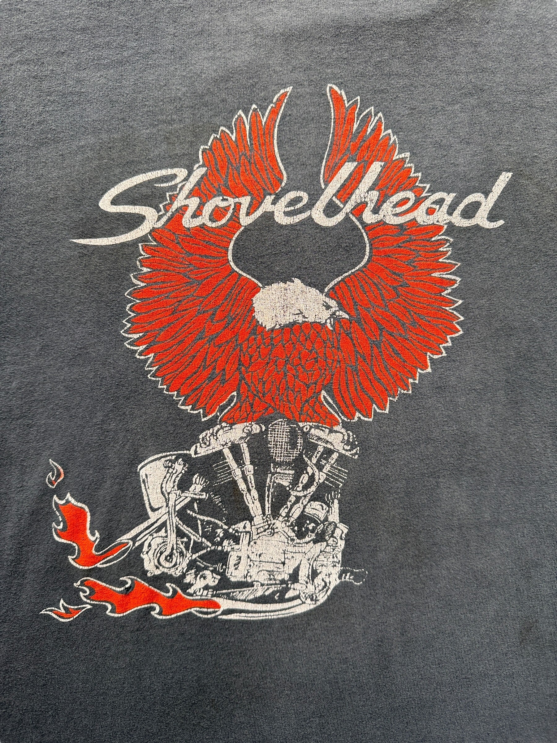 front graphic of Vintage 1994 Faded Shovelhead Sturgis Tee SZ L