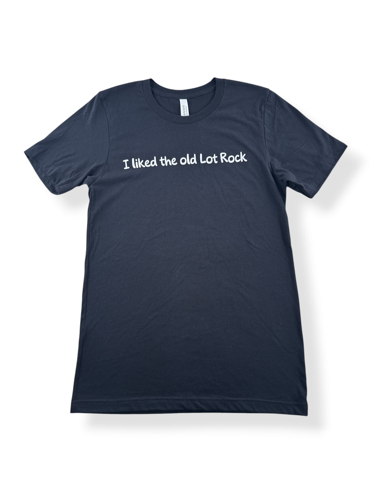 Front of black Old Lot Rock Tee