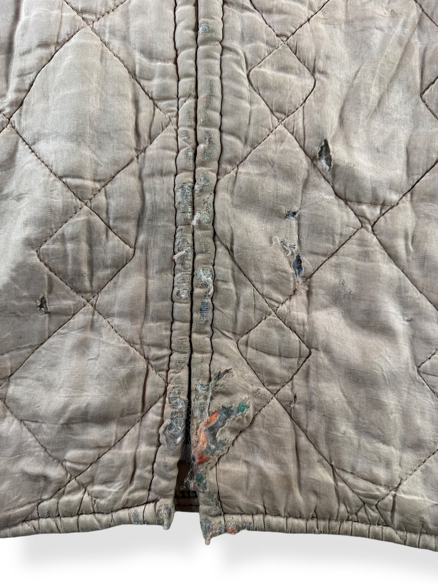 Wear on Vintage Davco Quilted Liner Jacket SZ L AS IS