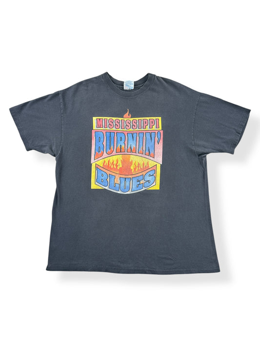 Front of Vintage Mississippi Burnin' Records Tee SZ XL