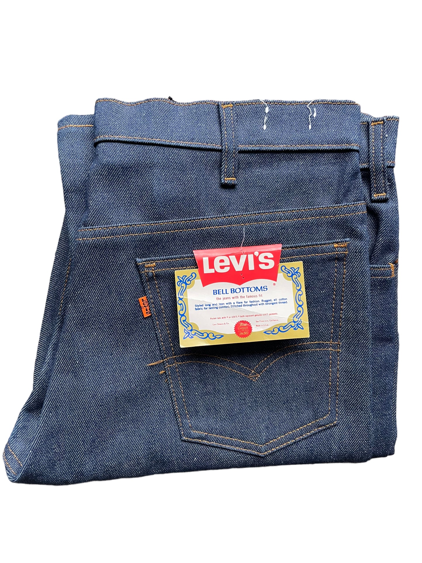 FOlded view of Vintage NOS Levi's 646 Bell Bottoms 36x32 | Barn Owl Vintage Seattle | Vintage Denim