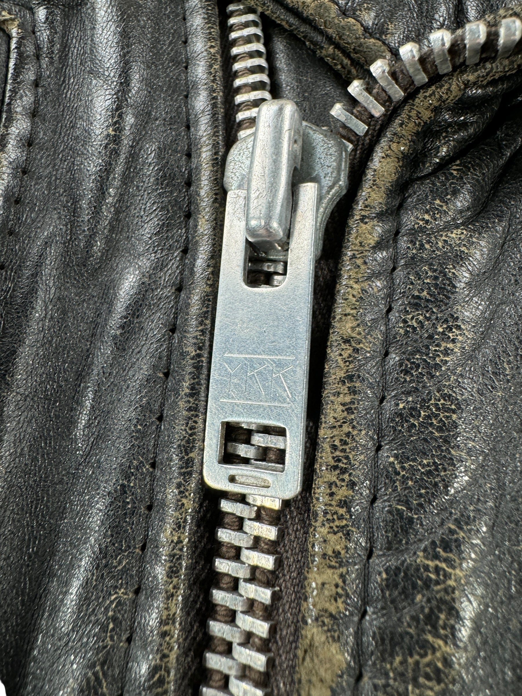 Zipper on Vintage Lewis Leathers Jacket SZ M