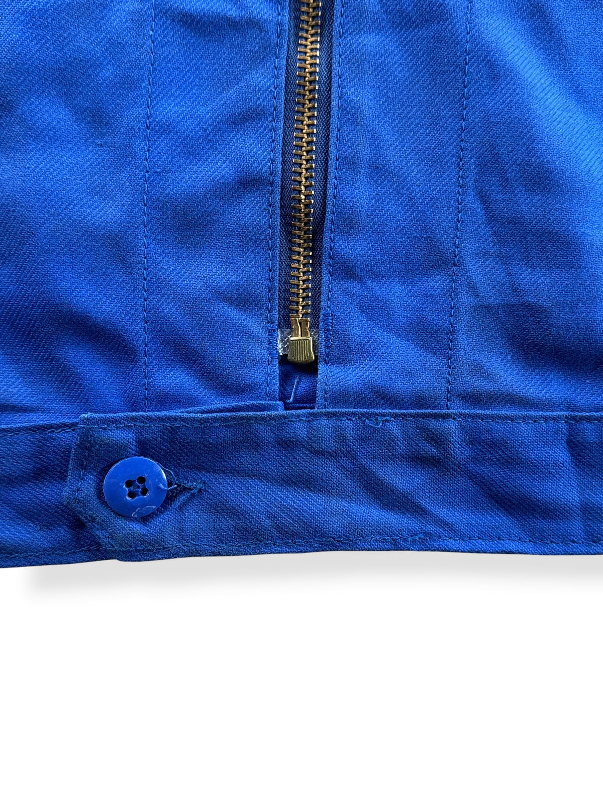 Bottom button on Vintage NOS Adolphe Lafont French Cycling Jacket SZ 48