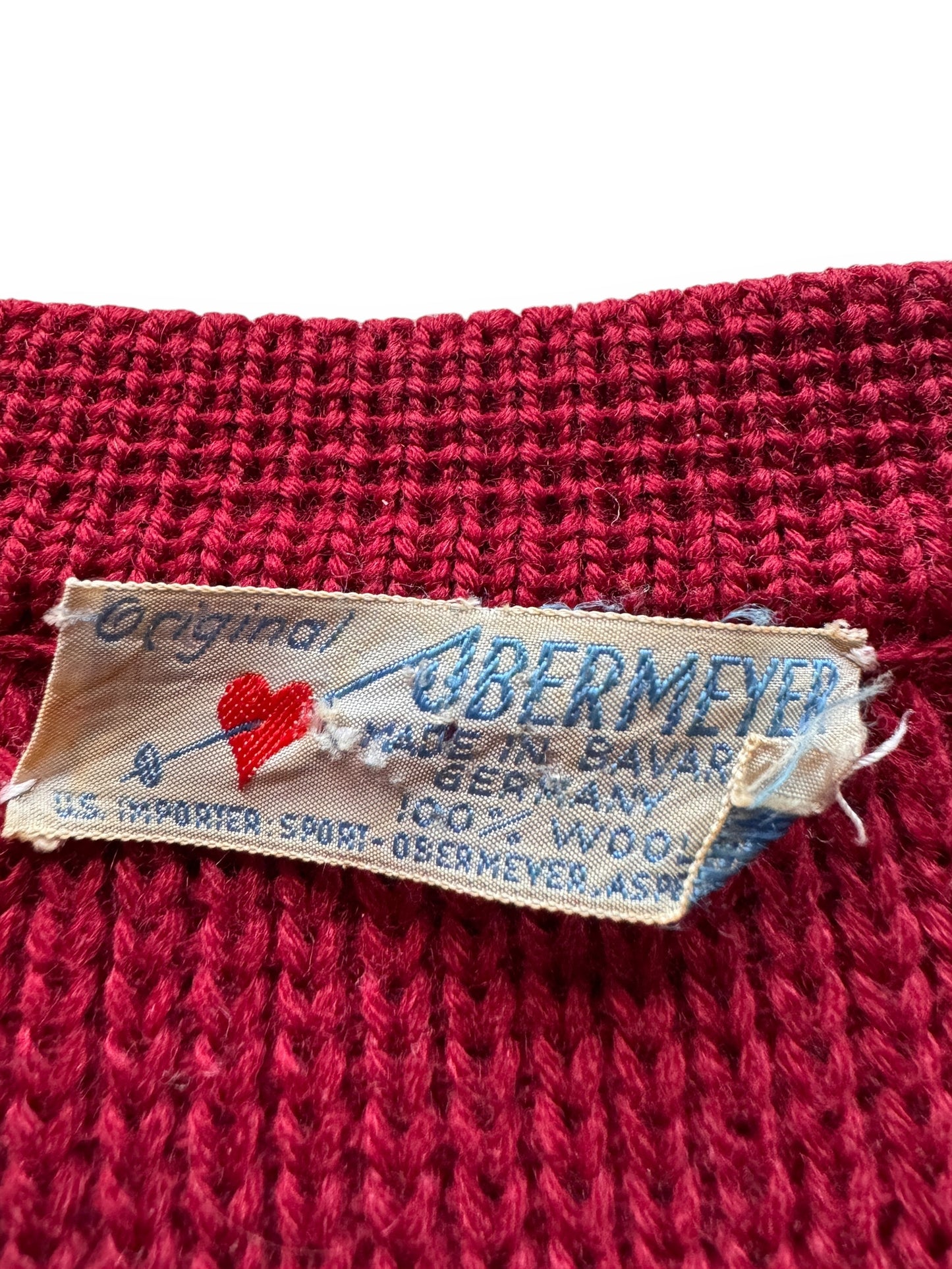 tag on Vintage Ubermeyer V-Neck Sweater SZ L