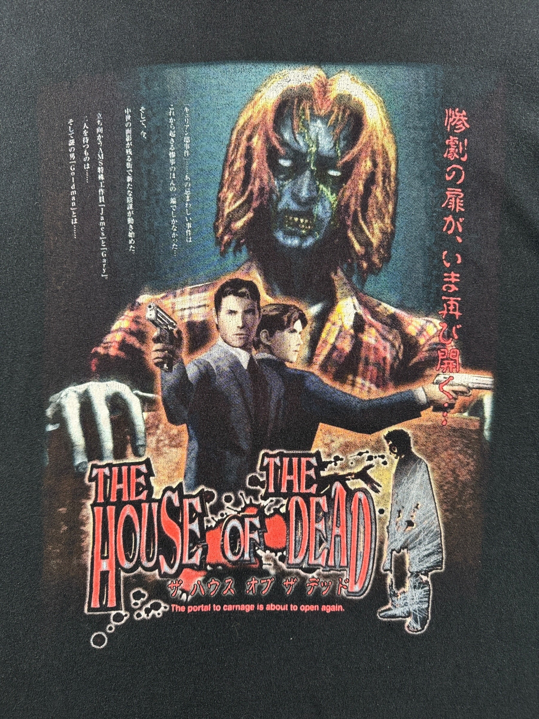 Front graphic on Vintage House of the Dead Tee SZ L