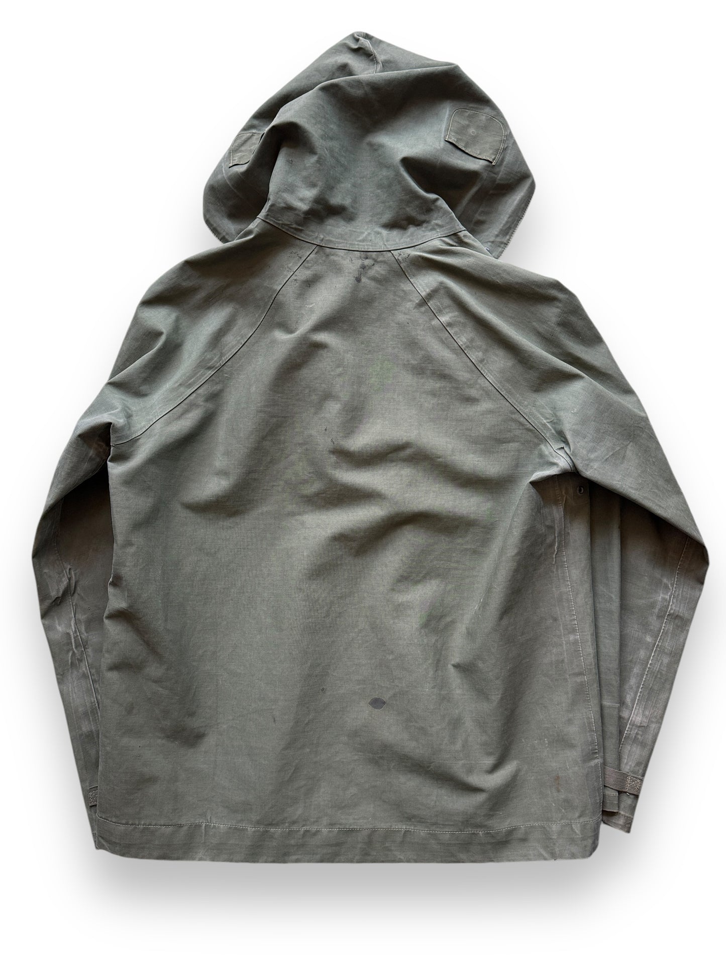 back of Vintage Theater Modified WWII Era Foul Weather Smock SZ S