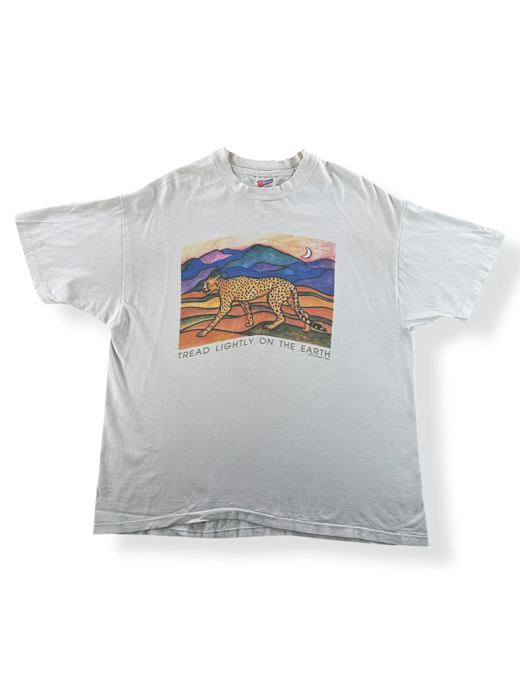 Front of Vintage Tread Lightly on the Earth Tee SZ XL