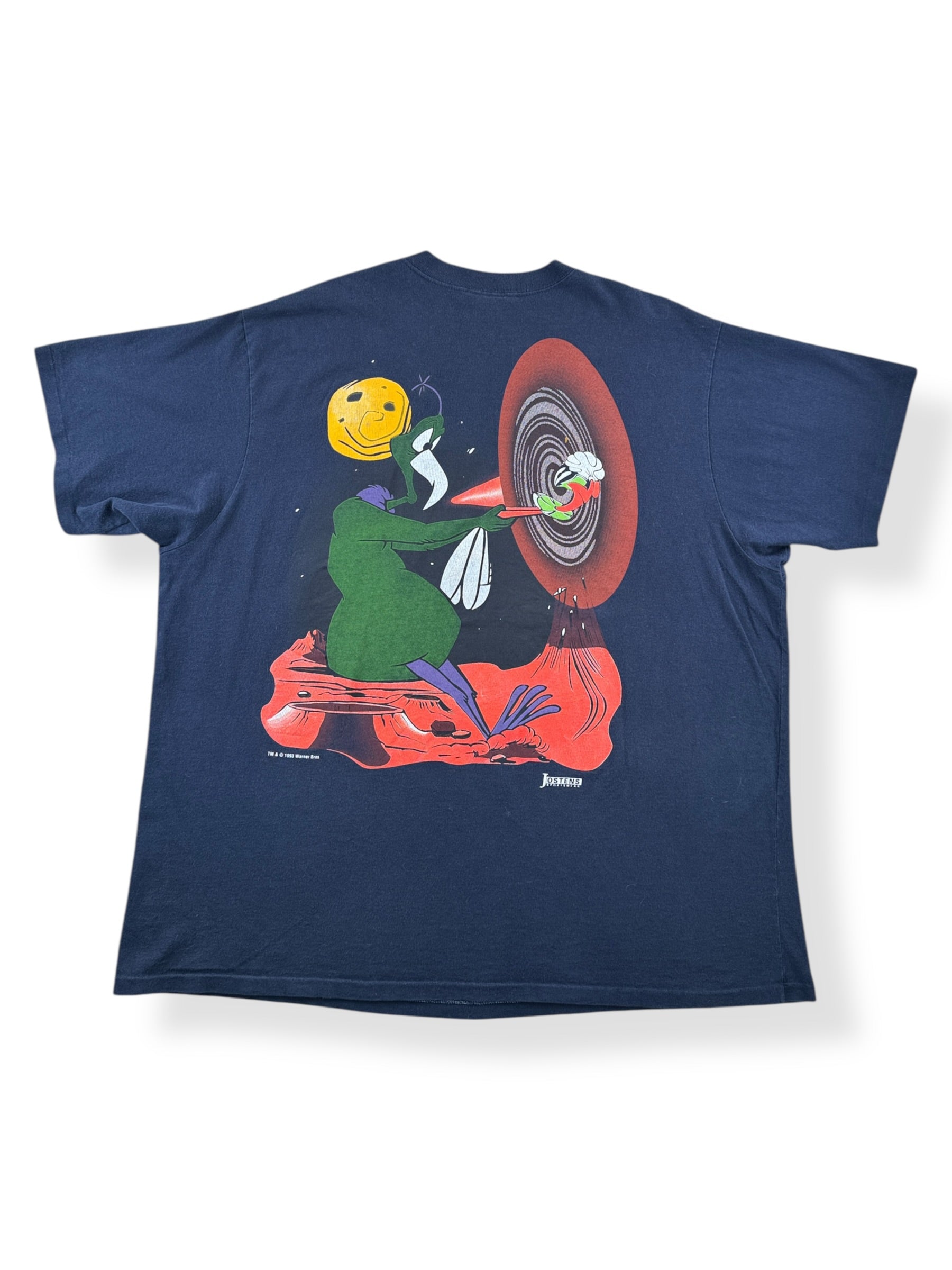 Back of Vintage Marvin The Martians Jostens Tee SZ XXL