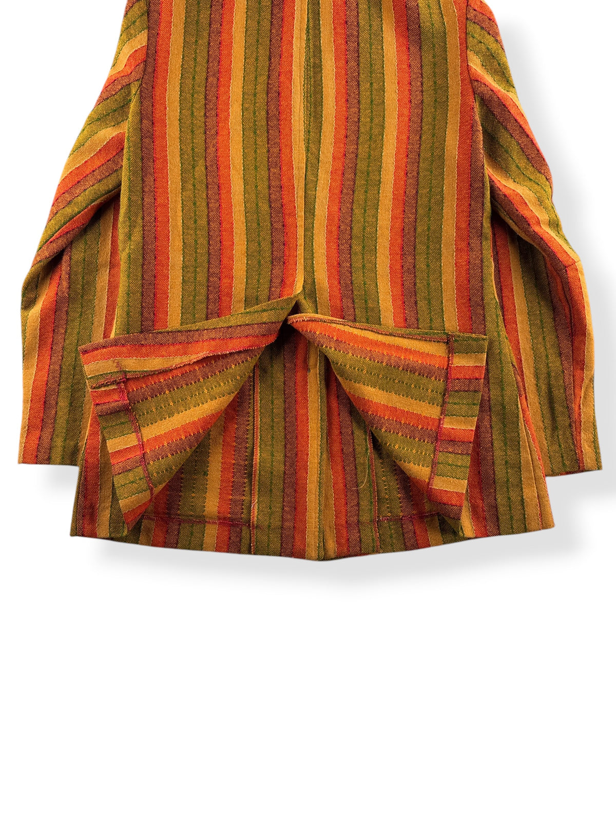 Tails on Vintage 70s Patrick Gee Orange Striped Blazer SZ 16
