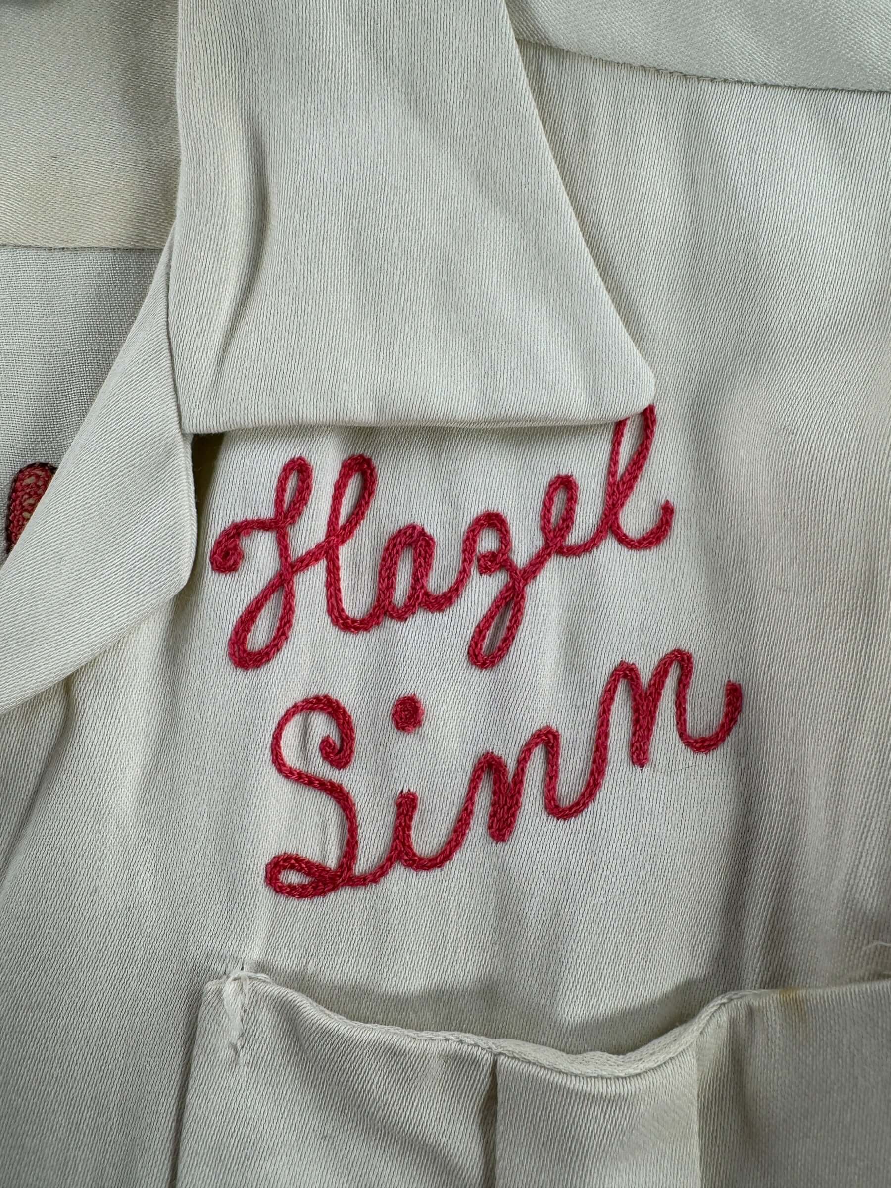 Name on Vintage Hazel Sinn Crossley Bowling Shirt SZ 34
