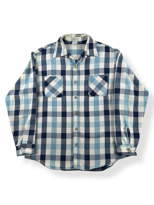 Front of Vintage Big Mac Navy and White Cotton Flannel SZ L