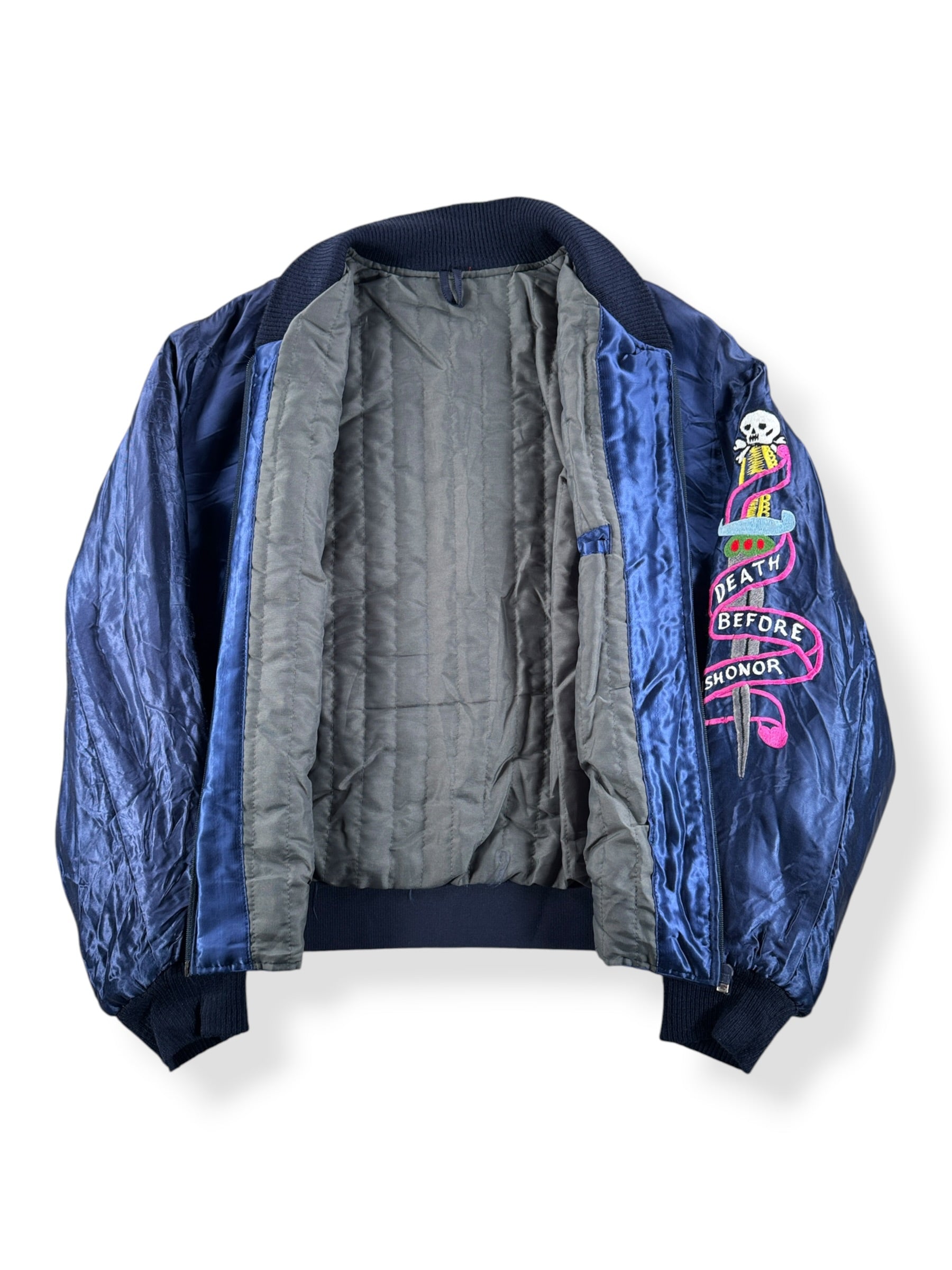 Inside of Vintage 80s Era German Souvenir Jacket SZ S