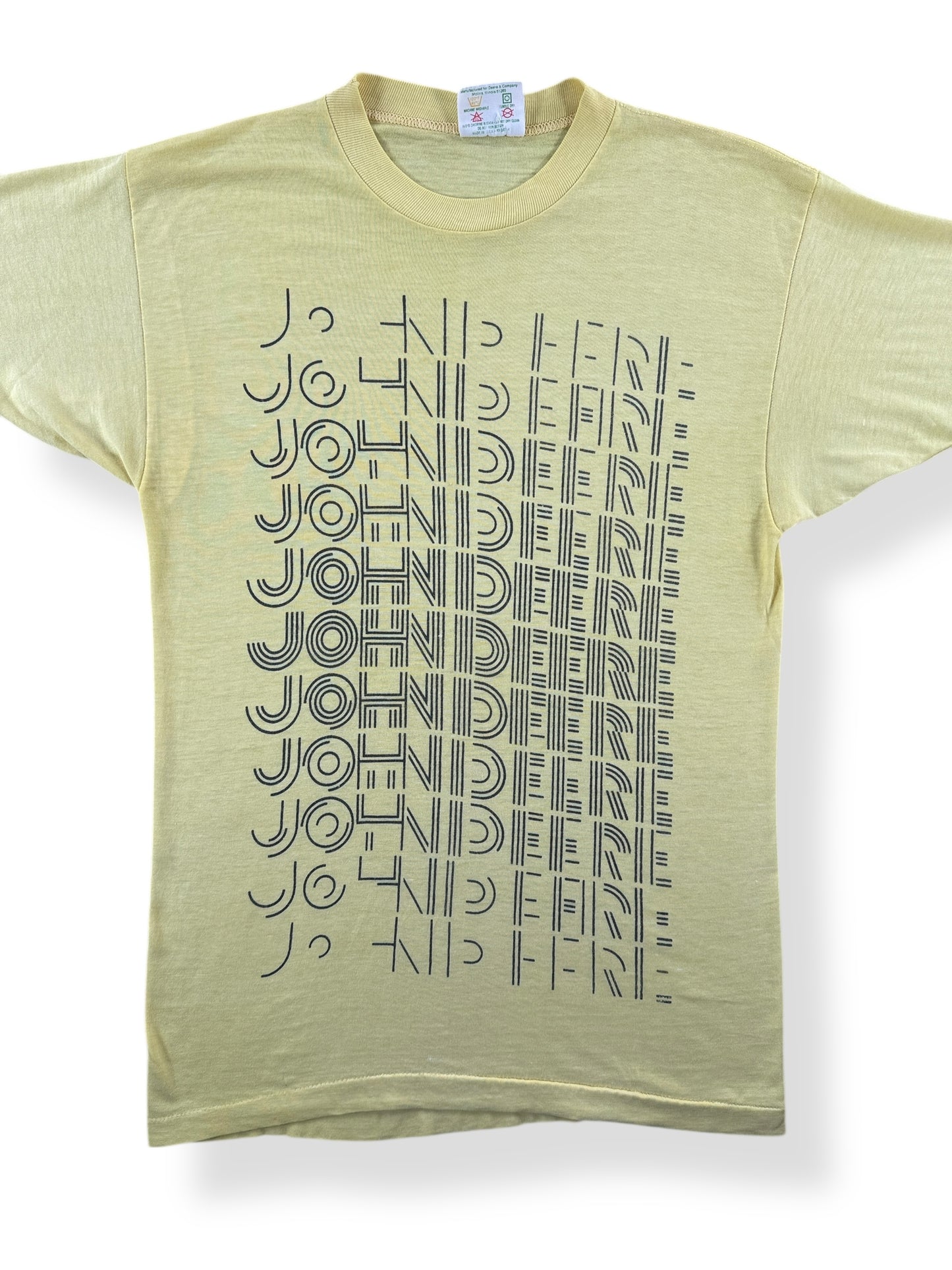 Front Close Up of Vintage John Deere Tee SZ M