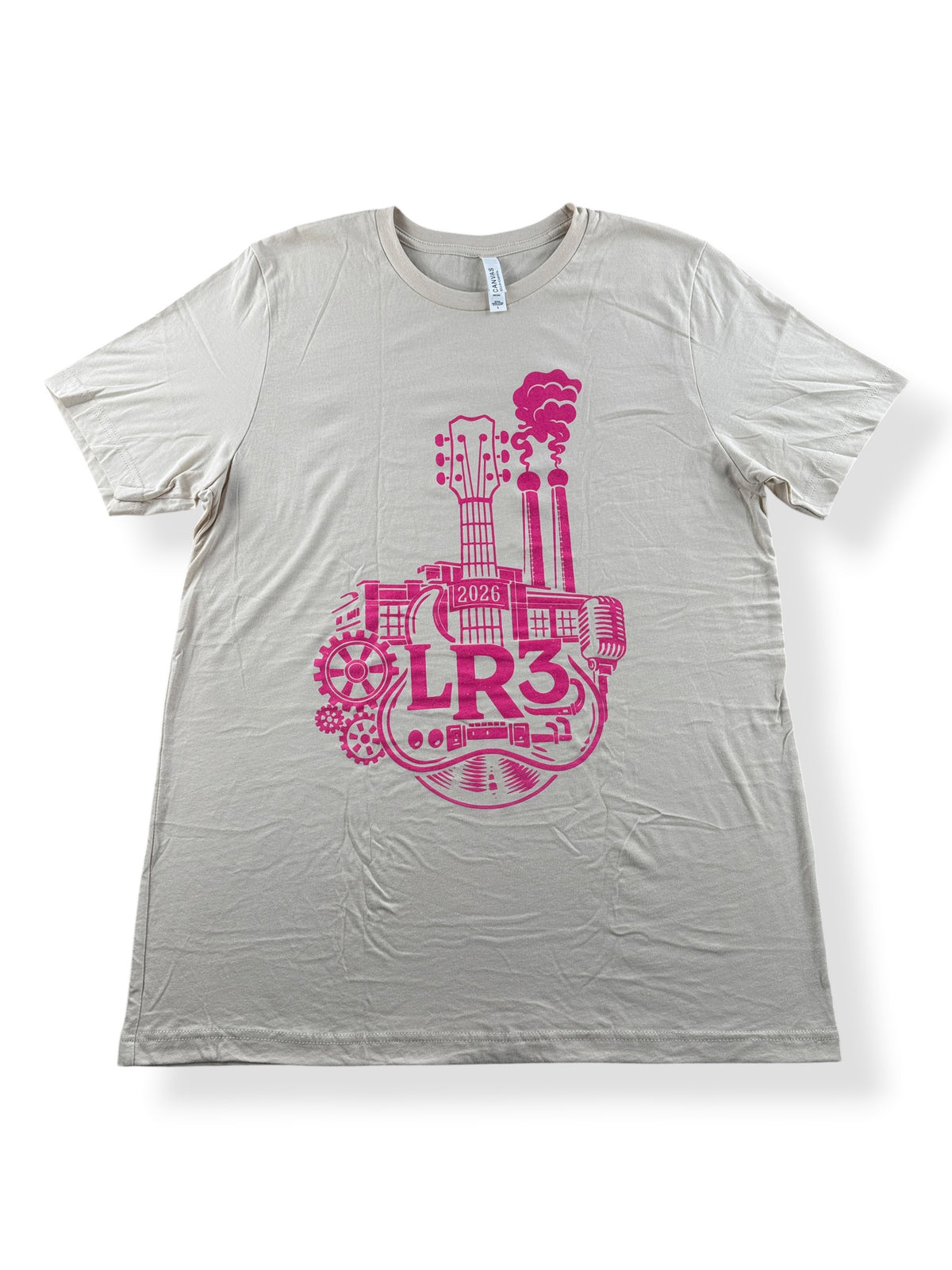 Front of pink Lot Rock Tee
