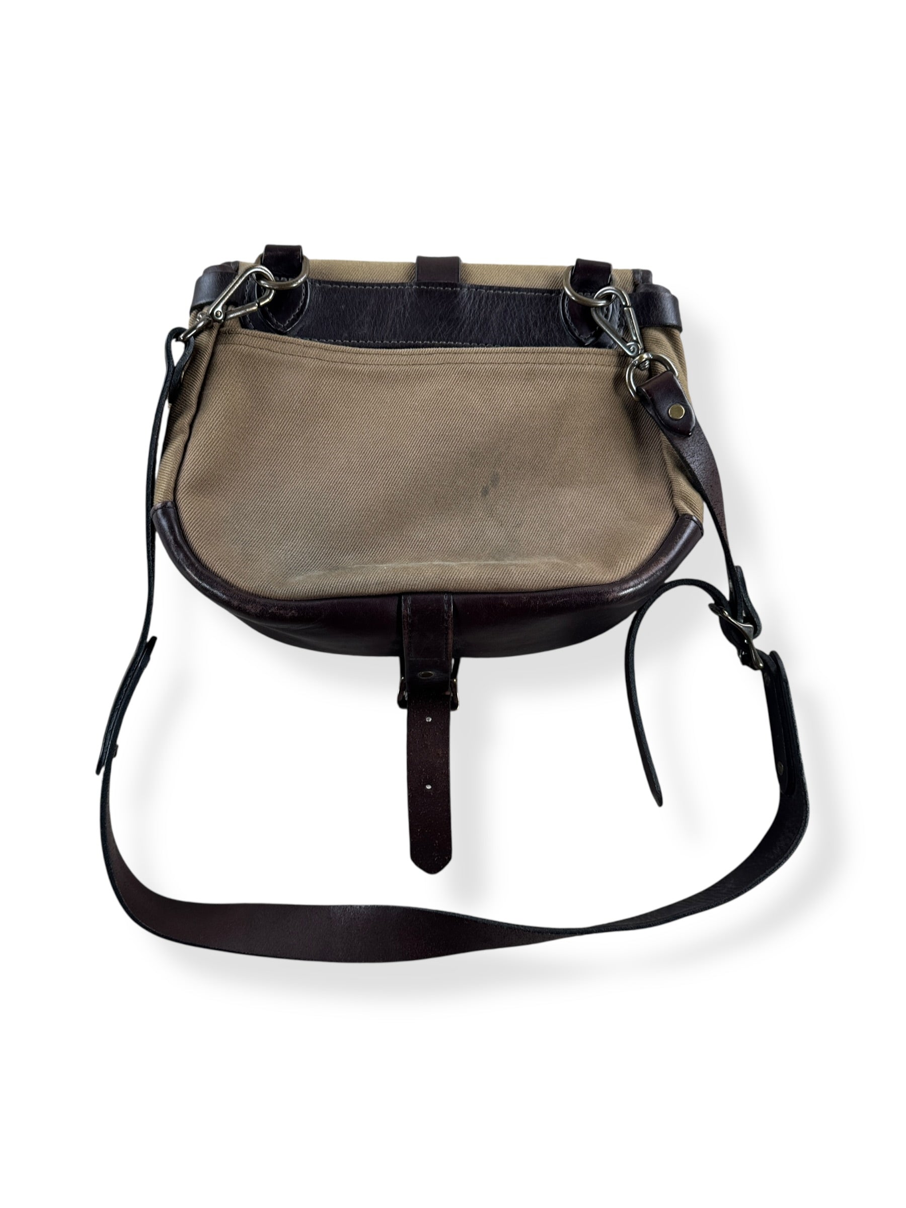 Back of Filson Satchel Rugged Twill Sample Bag