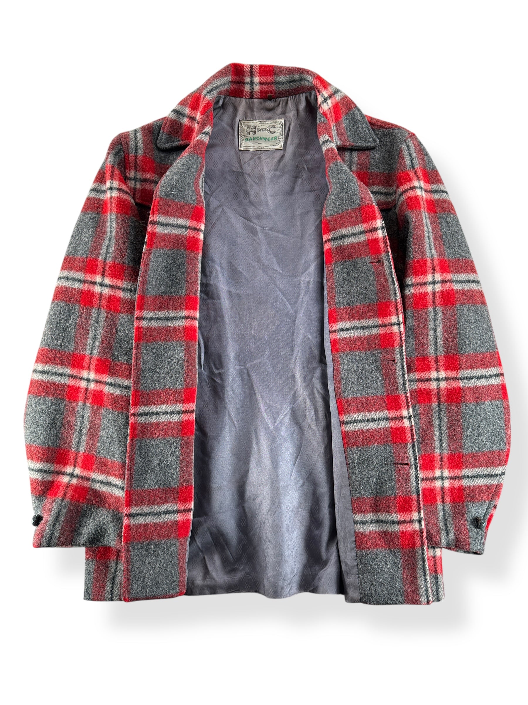 Inside of Vintage H Bar C Wool Jacket SZ M AS IS