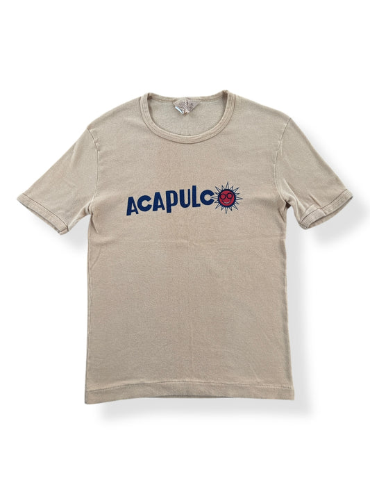 Front of Vintage Brown Acapulco MX Tee SZ S