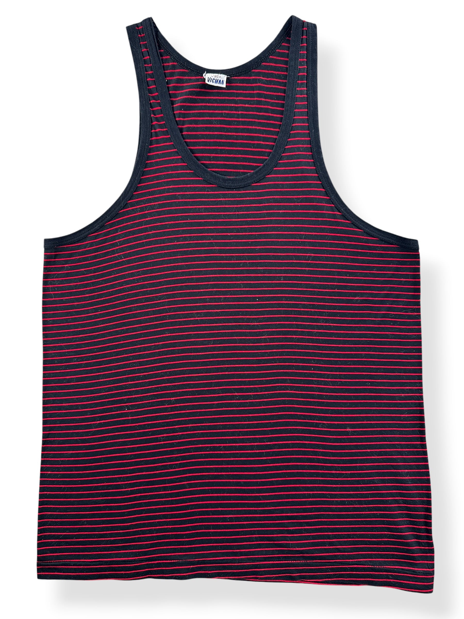 Close Up of Vintage Stripe Tank SZ S