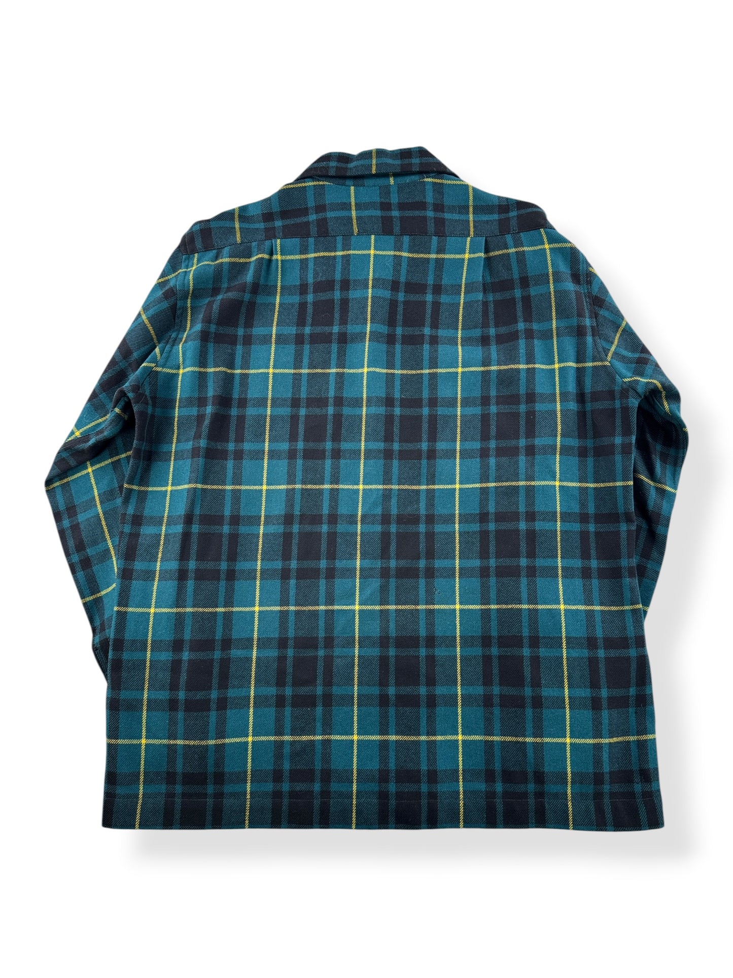 Back of Vintage 1960s Mohan's Wool Blend Loop Collar Shirt SZ L