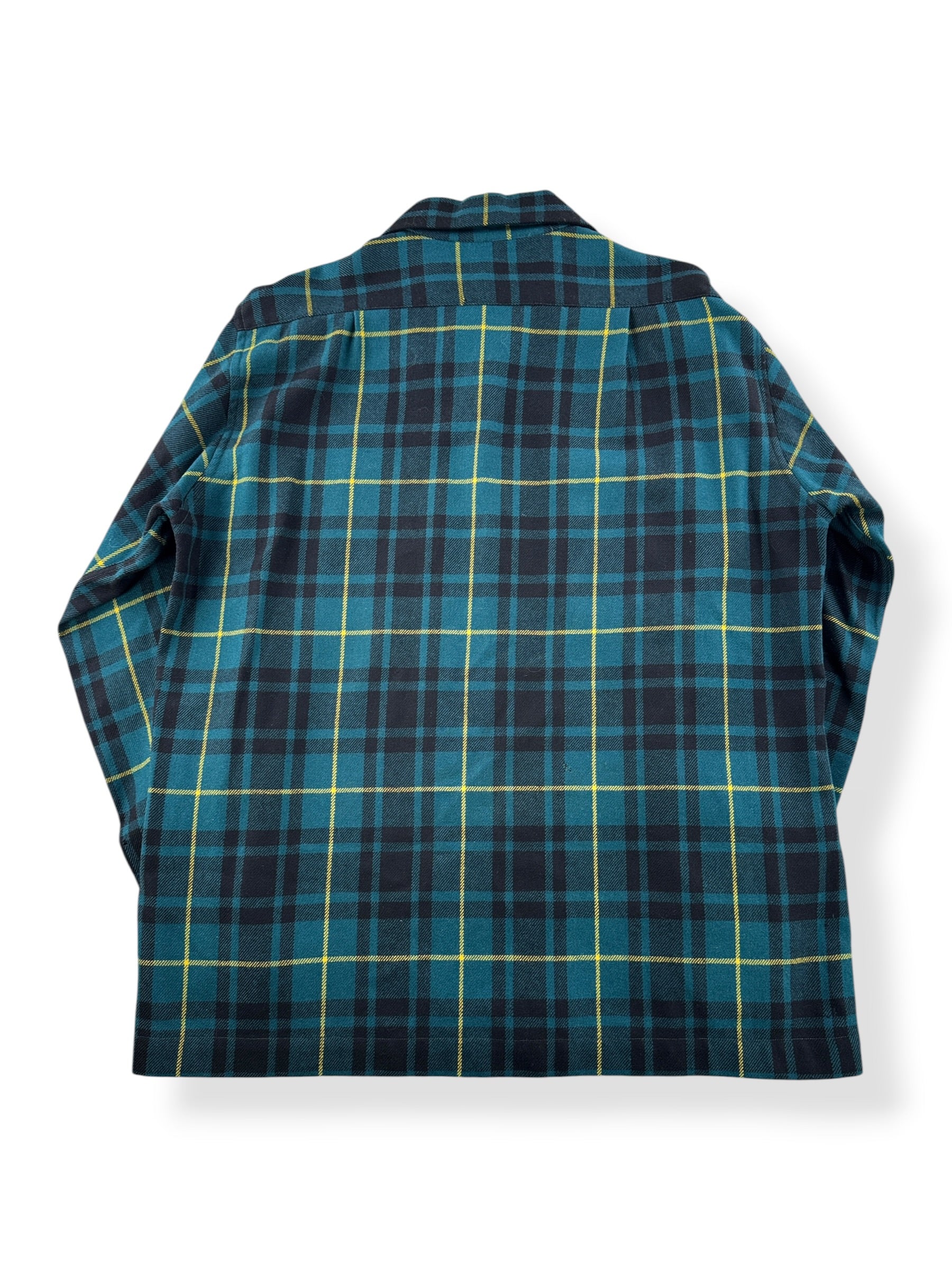 Back of Vintage 1960s Mohan's Wool Blend Loop Collar Shirt SZ L