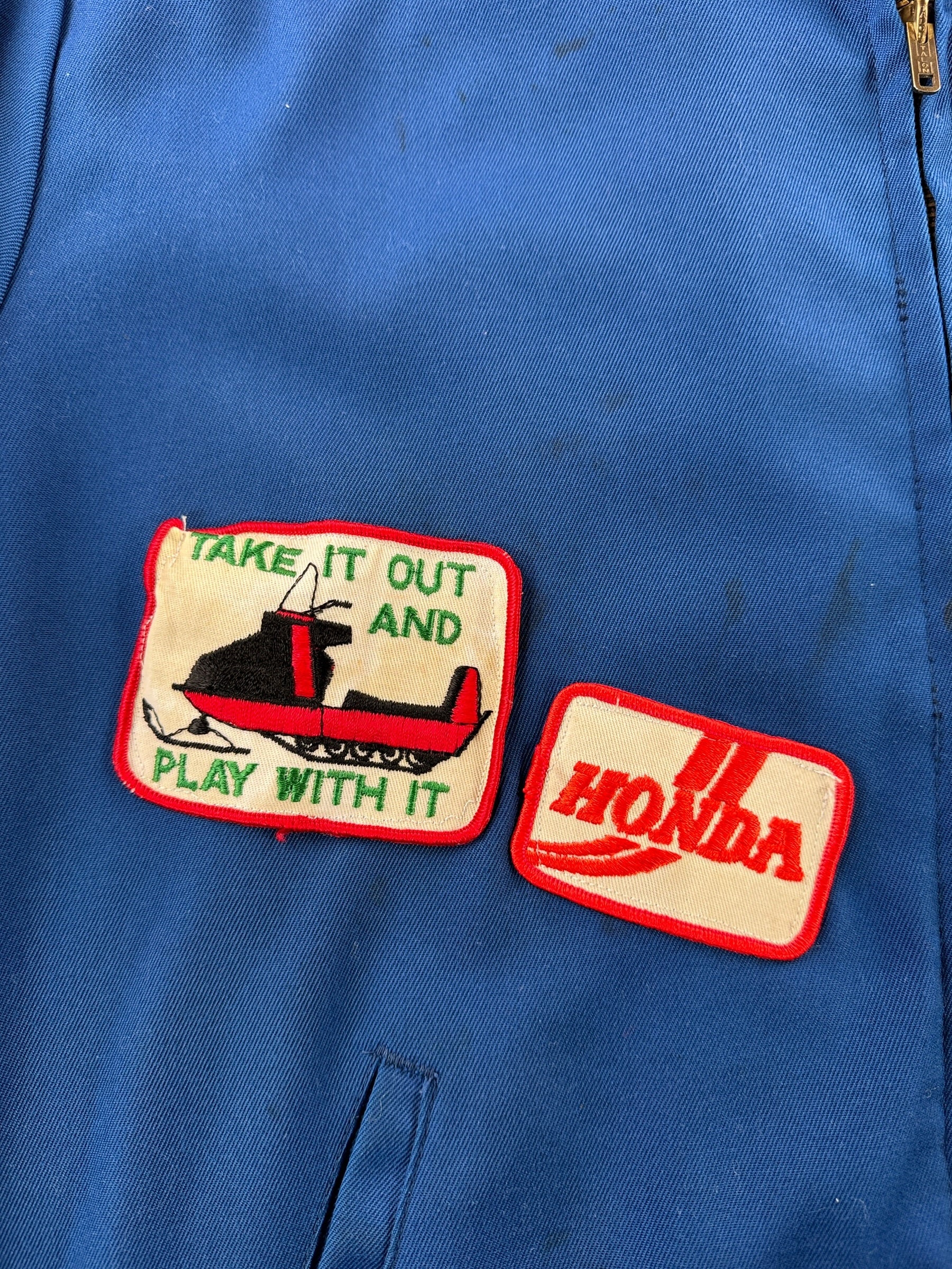 Patches on Vintage Patched Gas Station Jacket SZ M