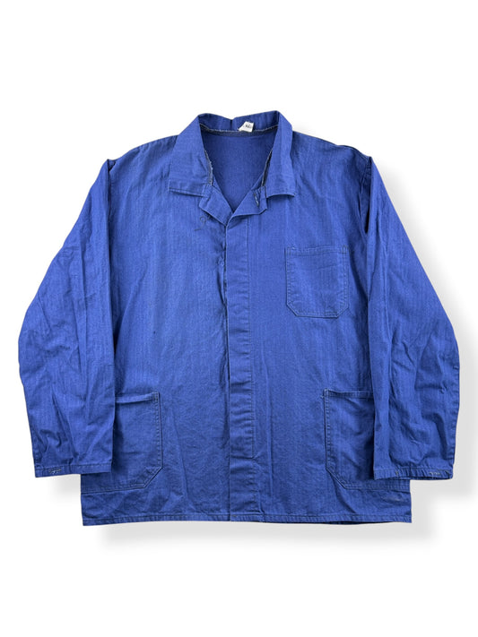 Front of Vintage Crispy HBT French Chore Coat SZ XL