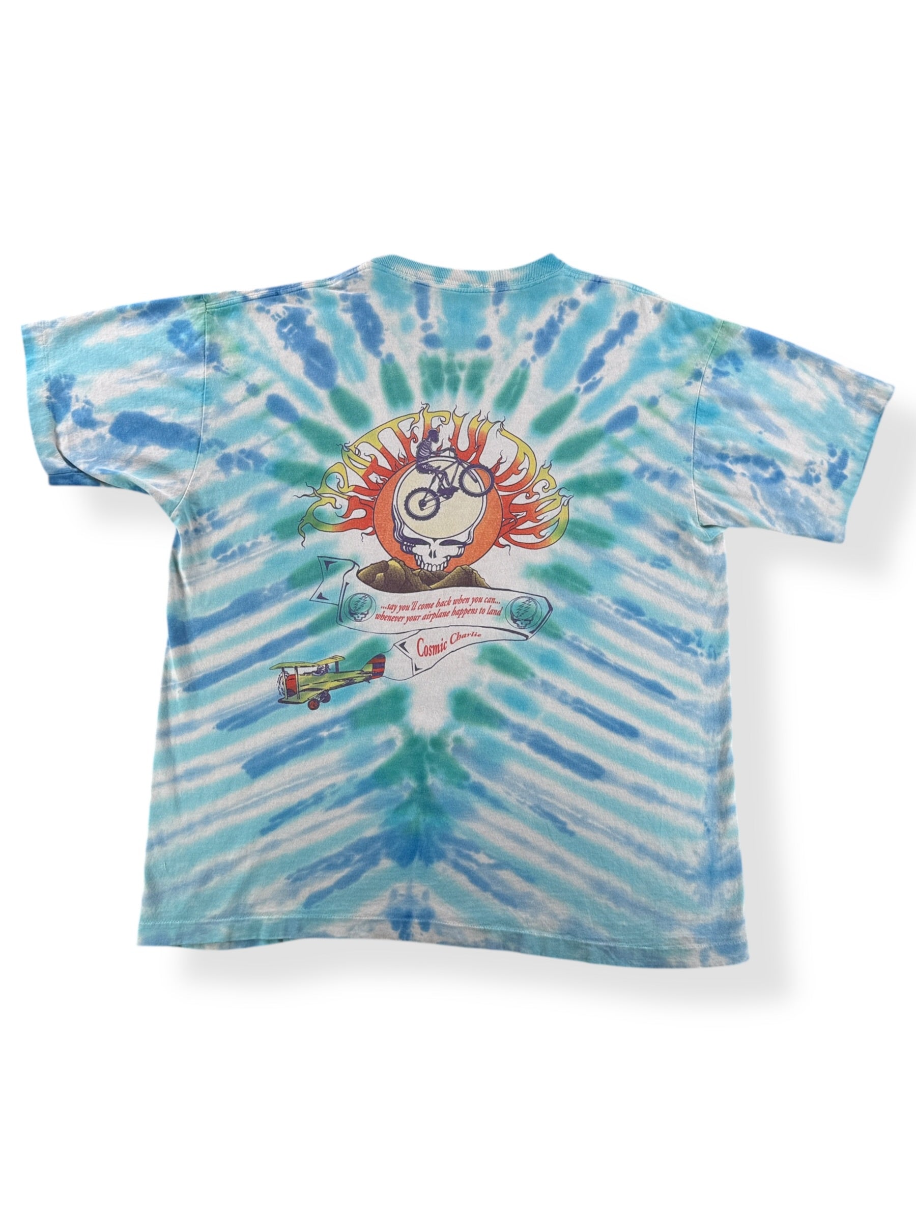 Back of Vintage Cosmic Charlie Grateful Dead Mountain Biking Tee SZ XXL