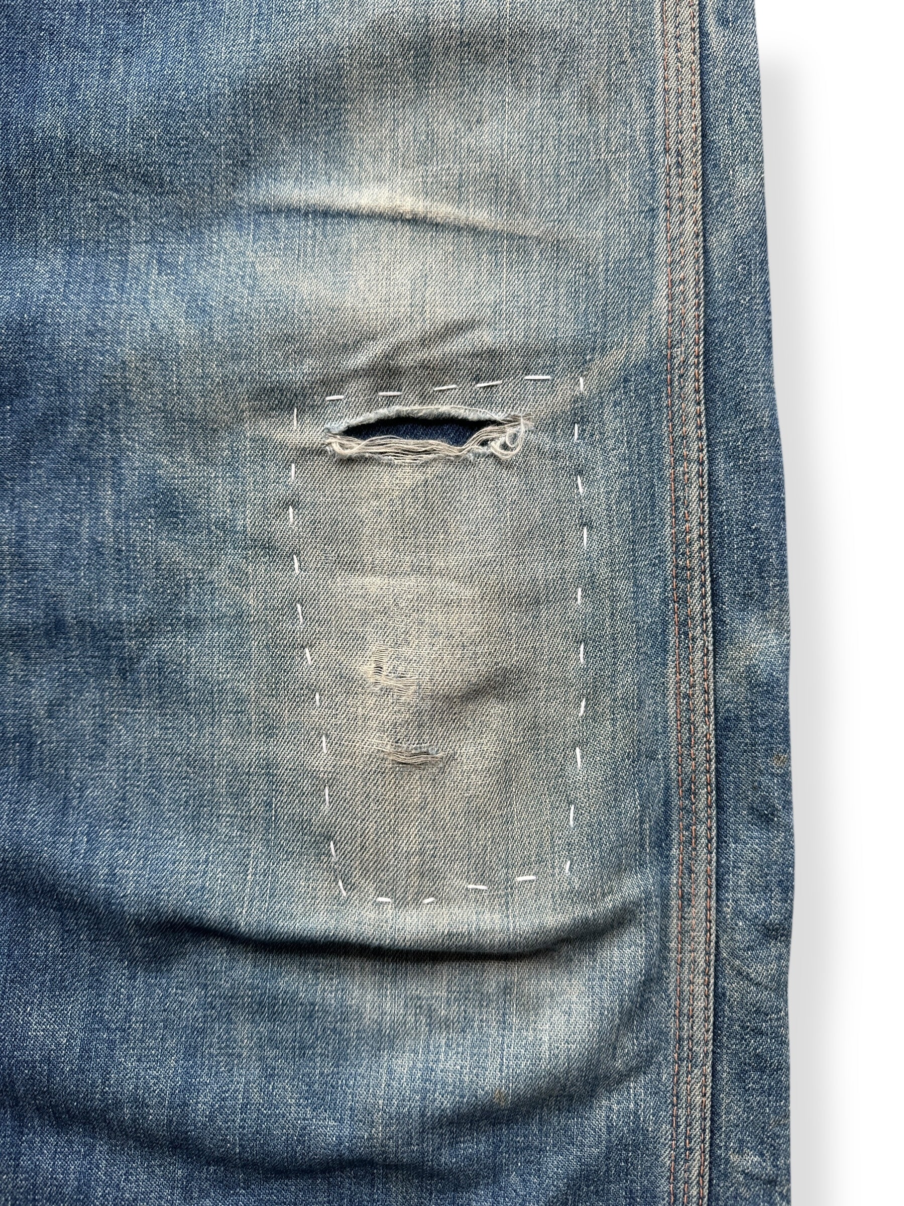 Repair on Vintage Union Made Hand Repaired Carpenter Jeans W37