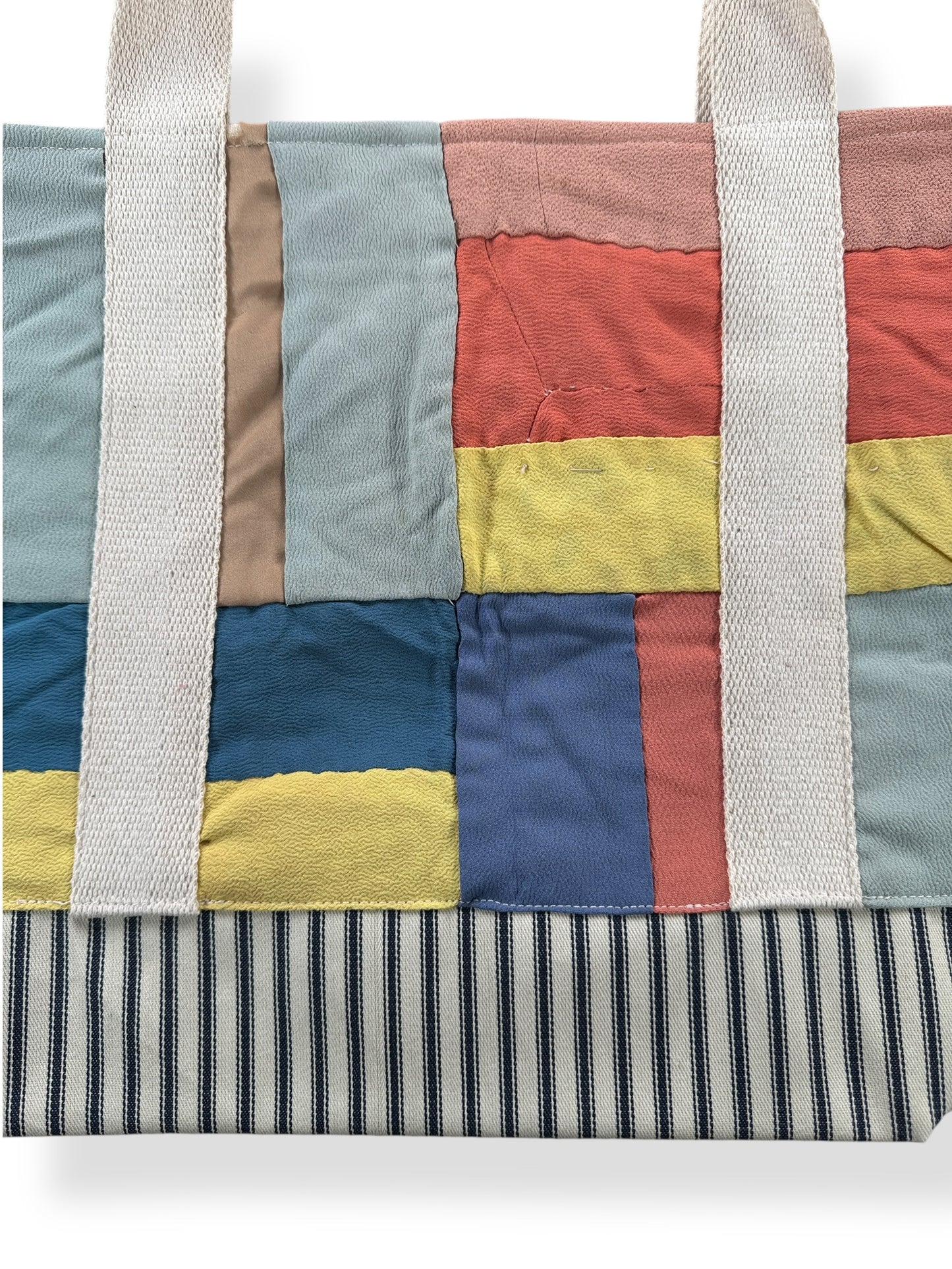 Side A Close Up of Archive Craft X Barn Owl Vintage Quilt Tote Bag