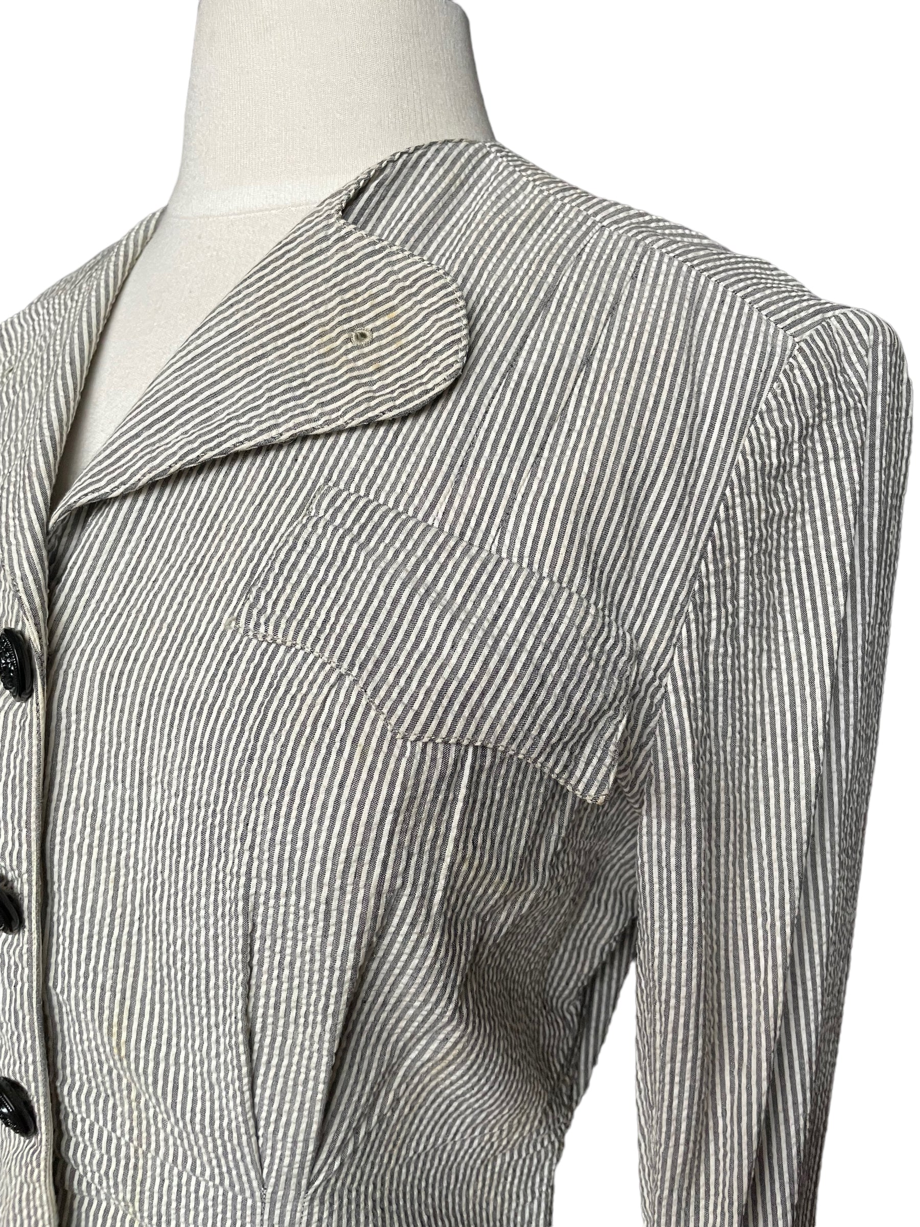 Vintage Bobbie Brooks Grey Wool Blazer