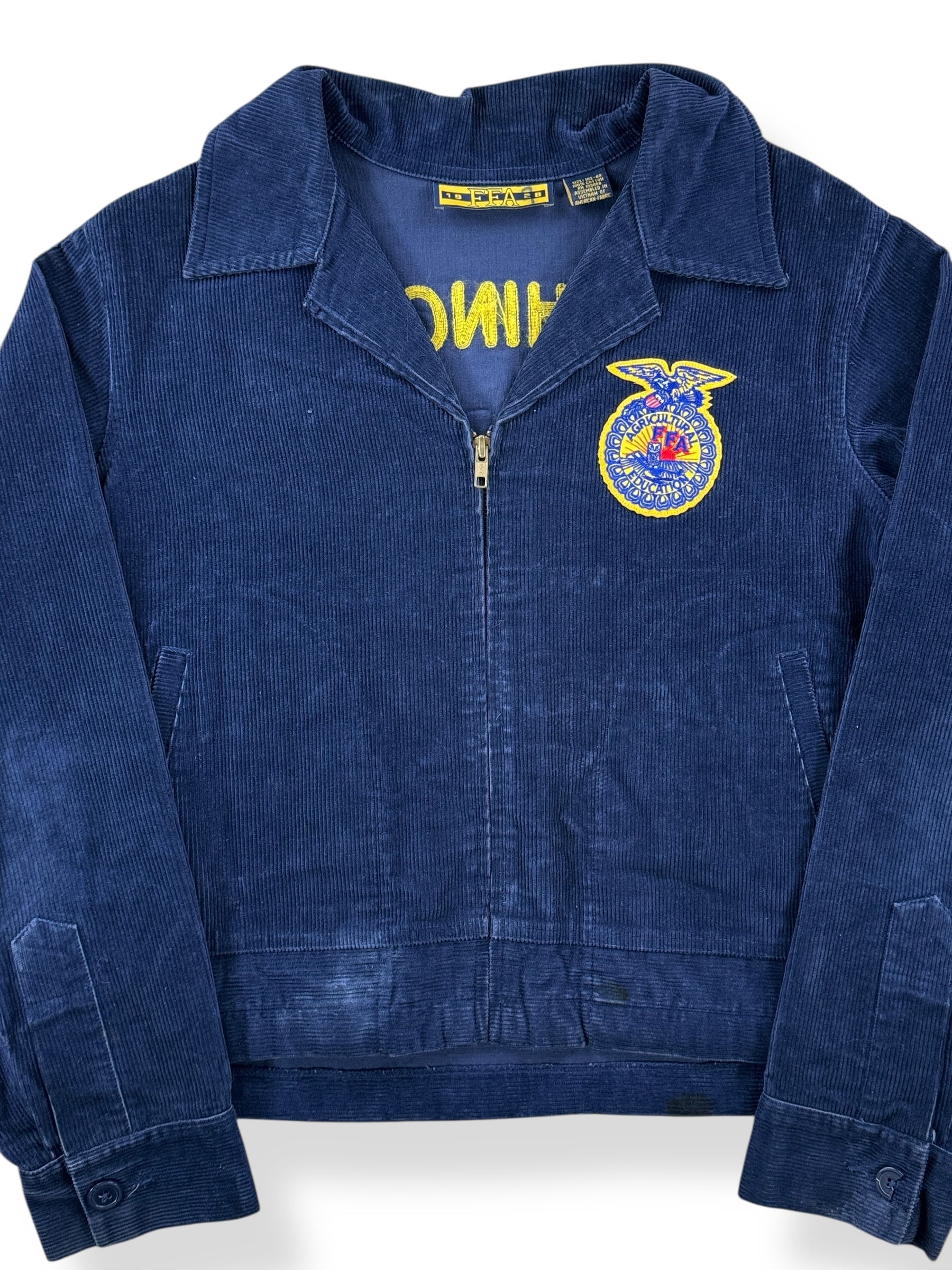 Front Close Up of Enumclaw Washington FFA Jacket SZ 40