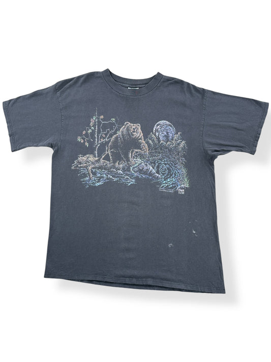 Front of Vintage Faded Bear Nature Tee SZ XL