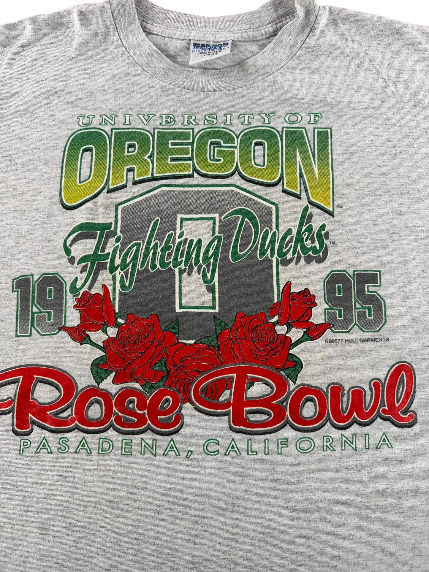 Graphic of Vintage 1995 U of O Rose Bowl Tee SZ L