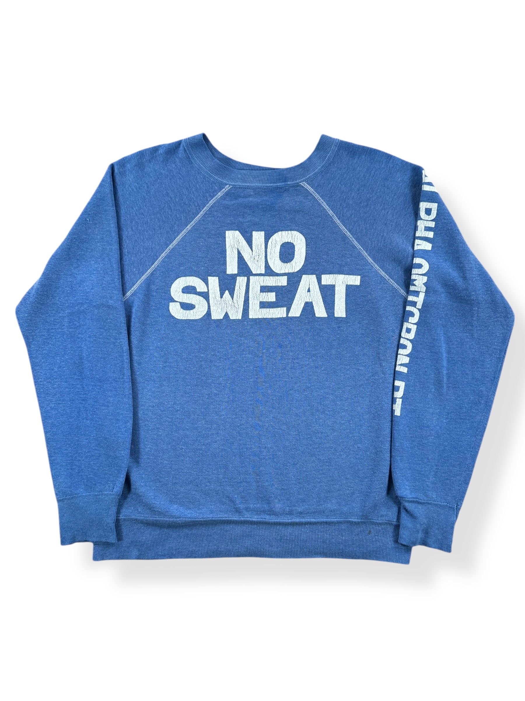 Front of Vintage No Sweat Frat Crewneck SZ S