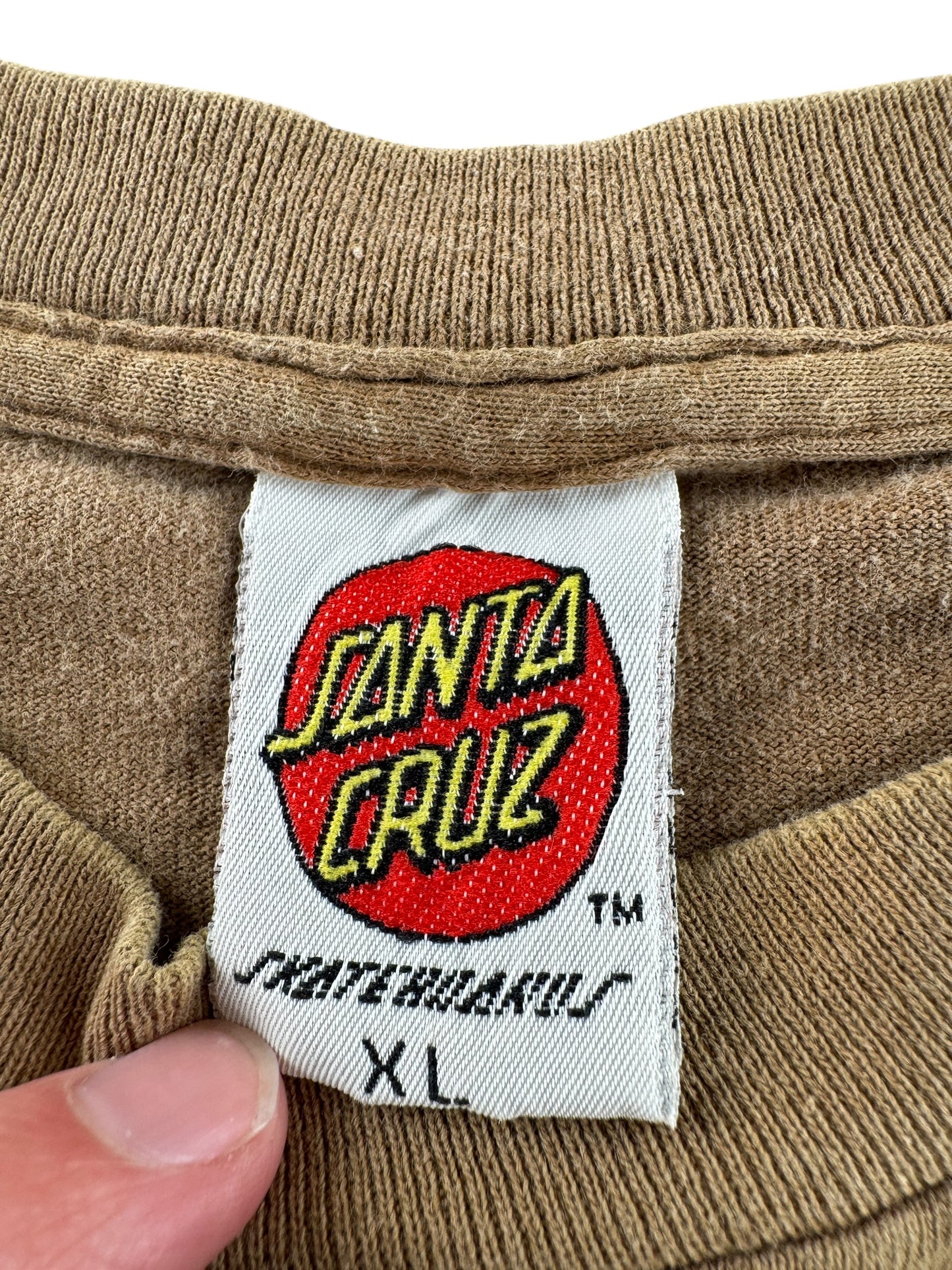 Tag on Vintage Santa Cruz Skateboards Santa Monica Airlines Tee SZ XL