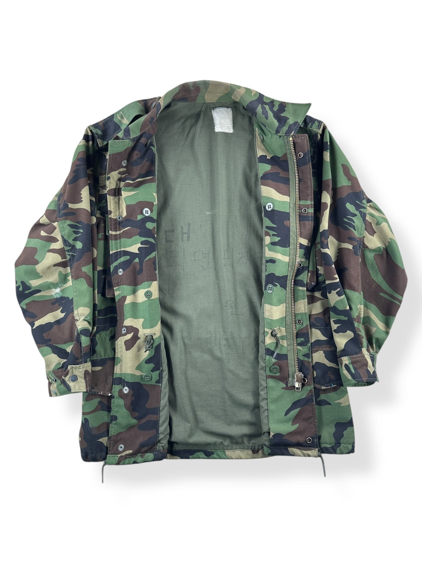 Inside of Vintage Korean Camo Field Jacket SZ L