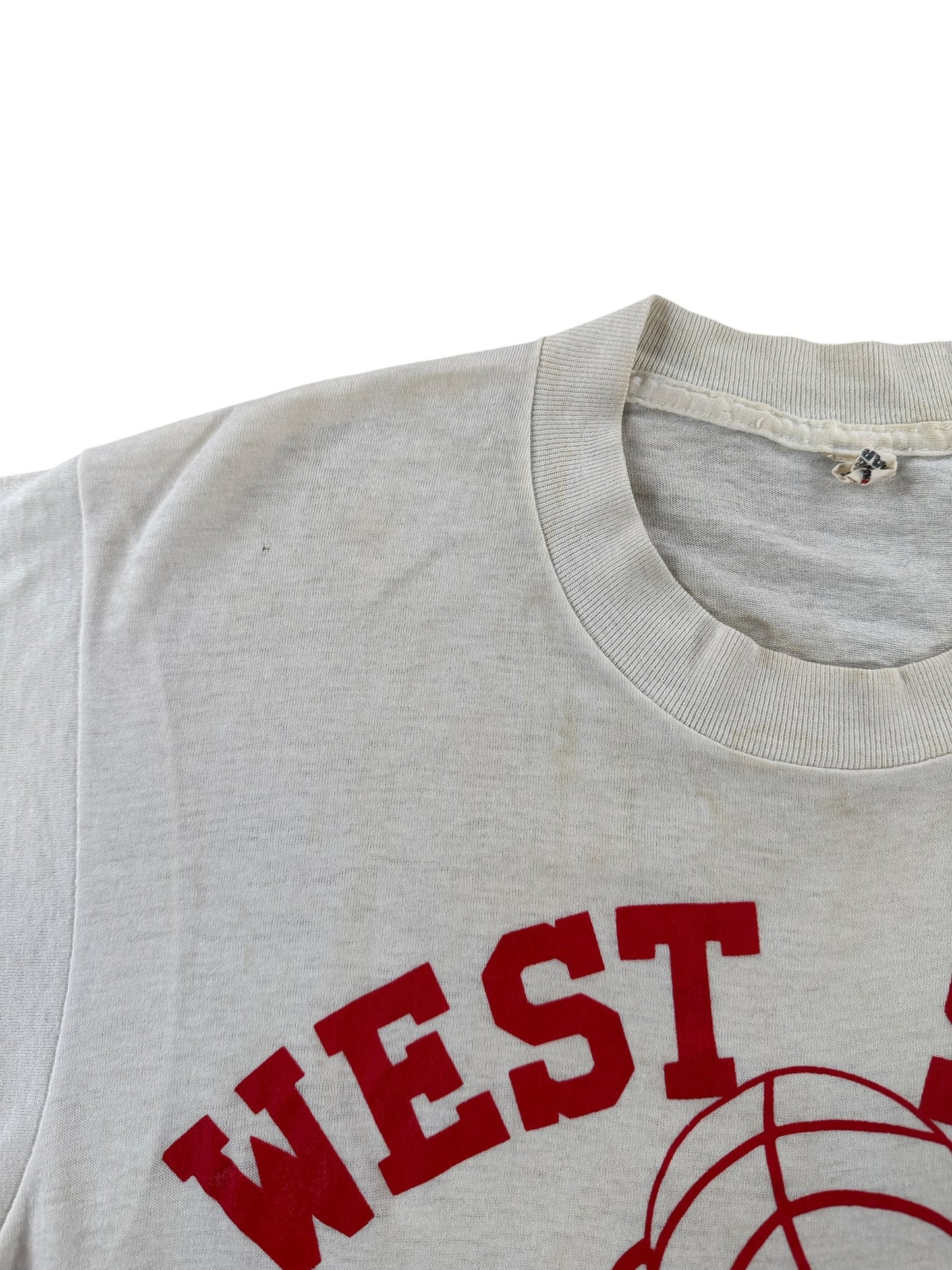 Staining on Vintage 1989 West Side Regional Champ B-Ball Tee SZ M