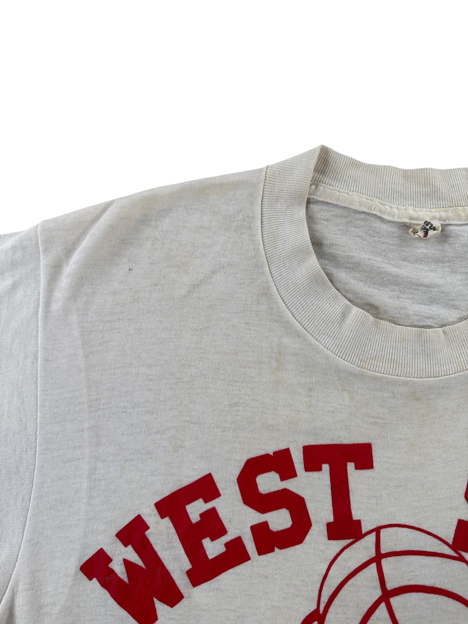 Staining on Vintage 1989 West Side Regional Champ B-Ball Tee SZ M