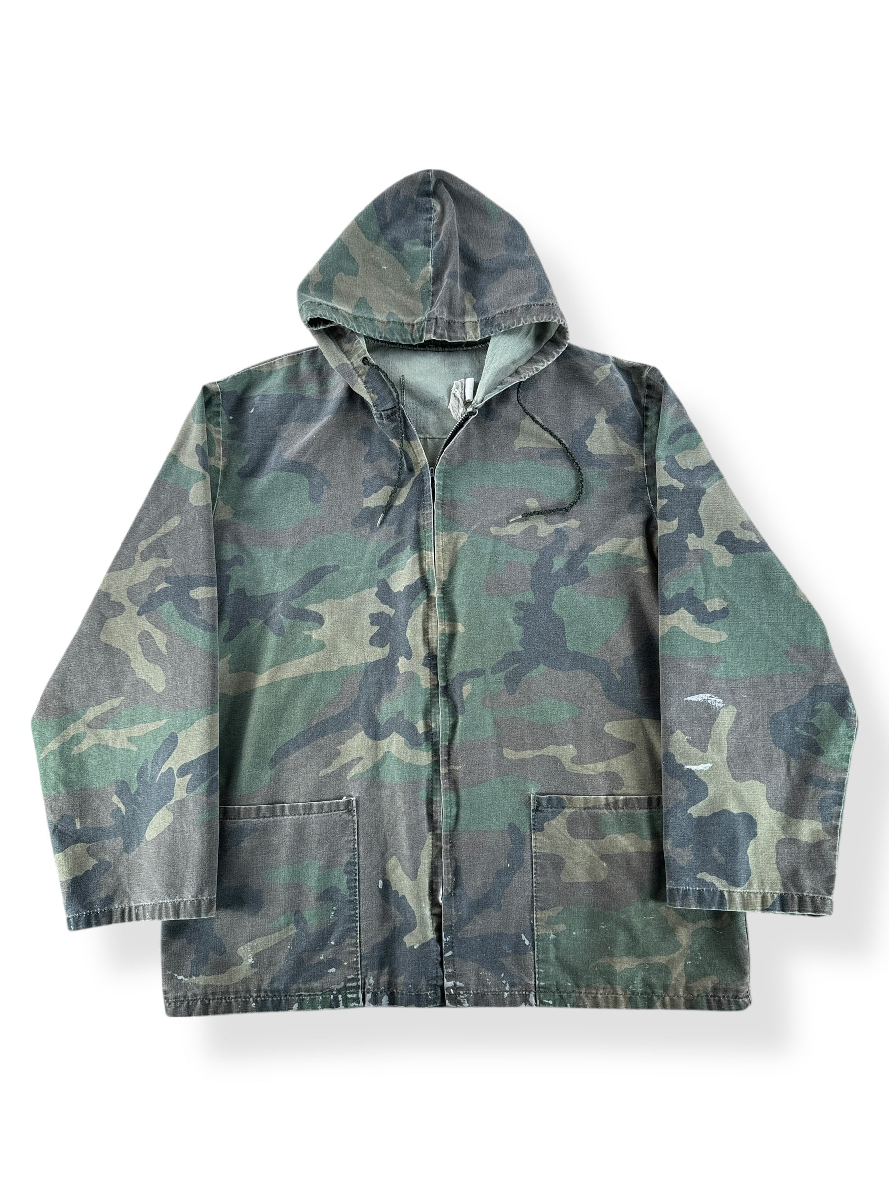 Front of Vintage Woodland Camo Smock SZ M
