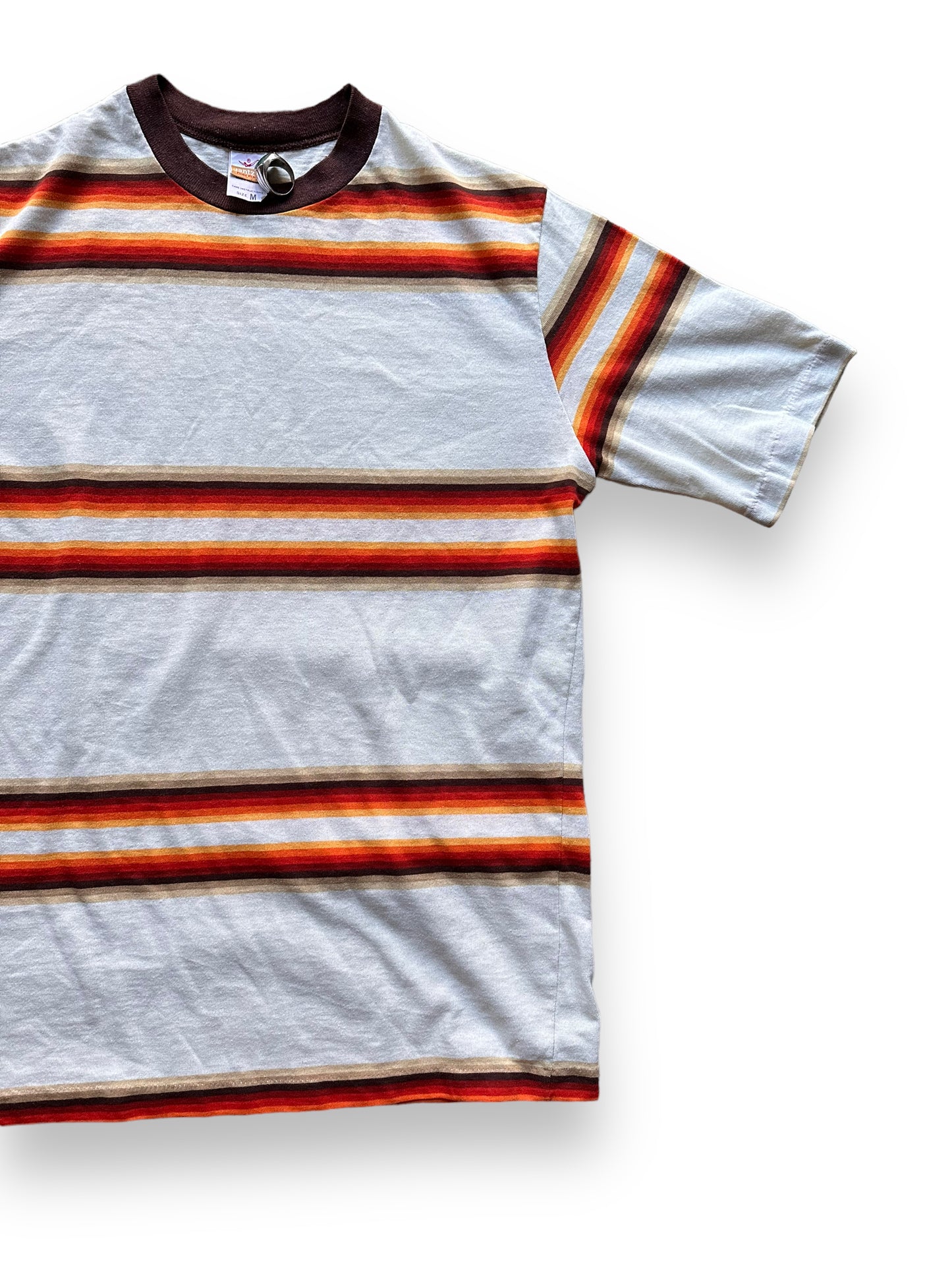 Front Left View of Vintage Jantzen Striped Shirt SZ M | Vintage Striped Shirt Seattle | Barn Owl Vintage Seattle