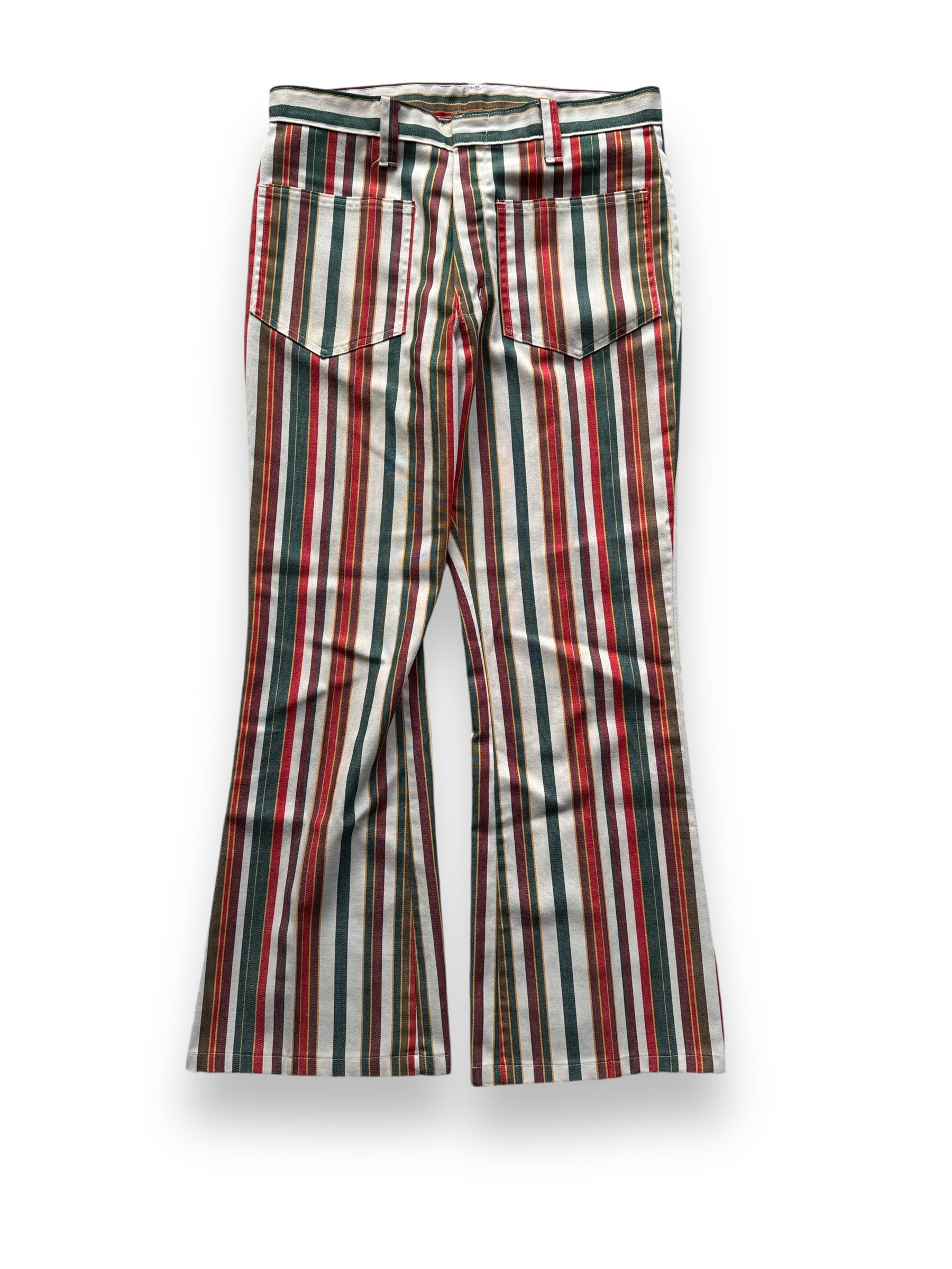 front of Vintage 70's PAL Striped Bellbottoms W32