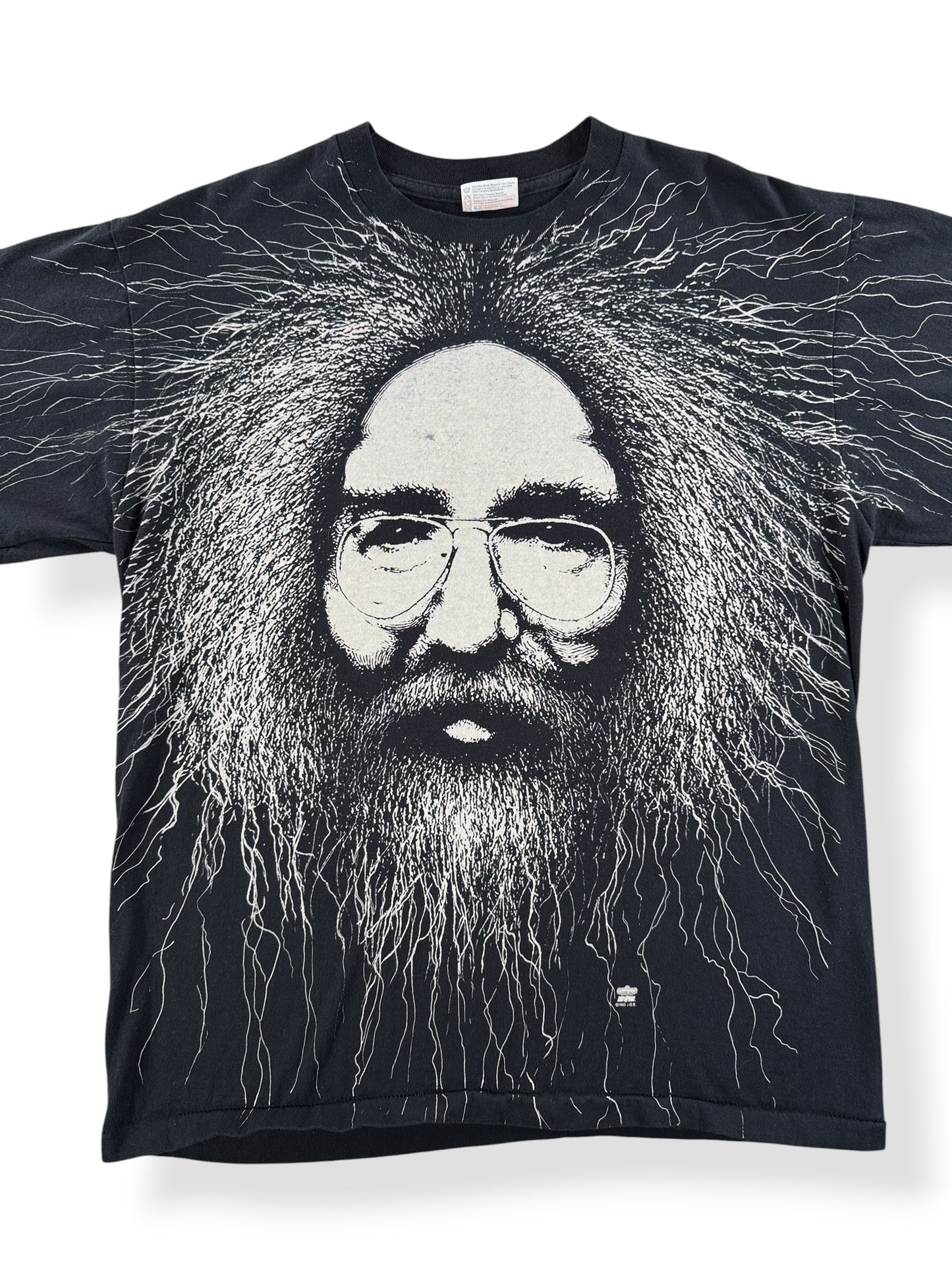 Front Close Up of Vintage Jerry Garcia Electric Tee SZ L
