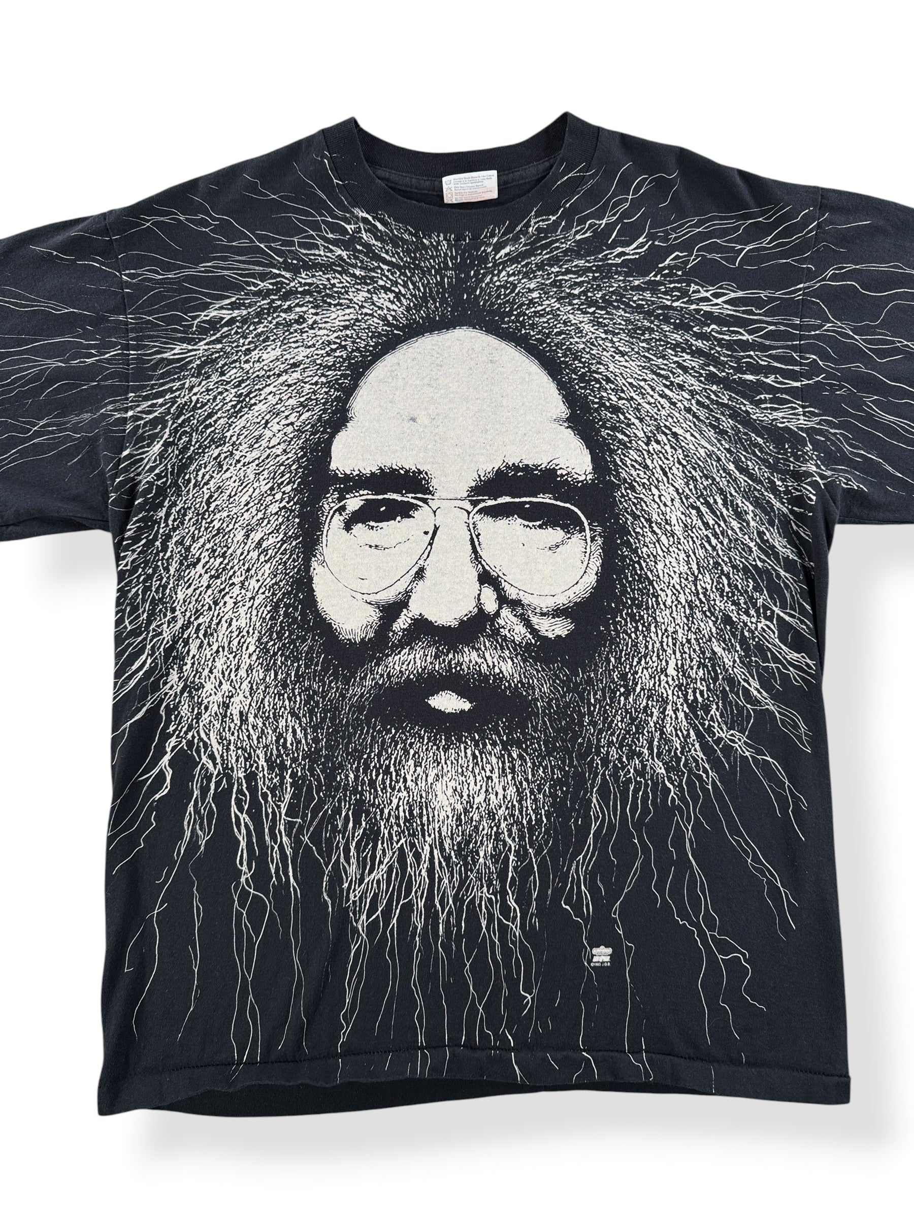 Front Close Up of Vintage Jerry Garcia Electric Tee SZ L