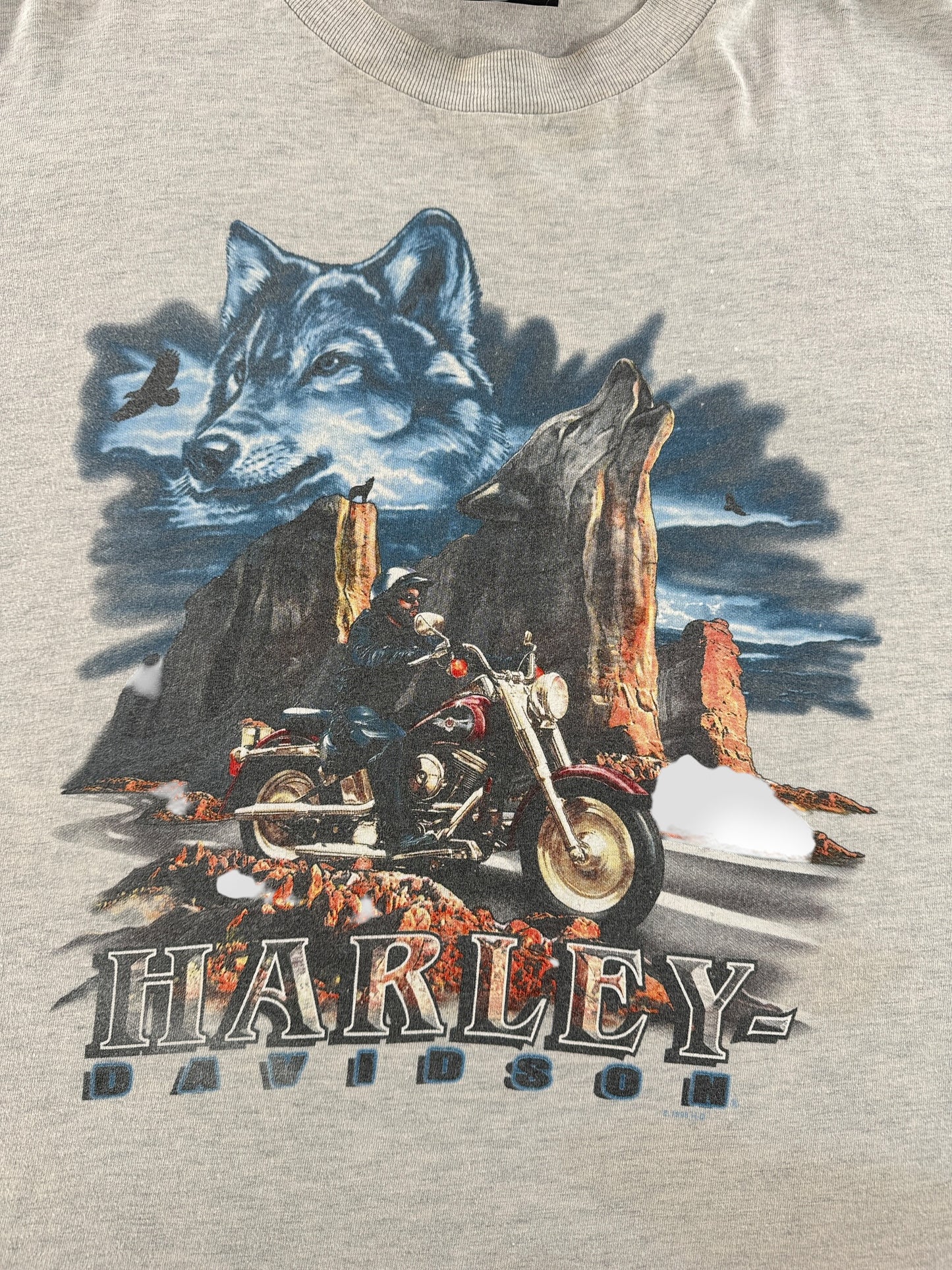 Graphic of Vintage Downtown Seattle Harley Davidson Tee SZ XL