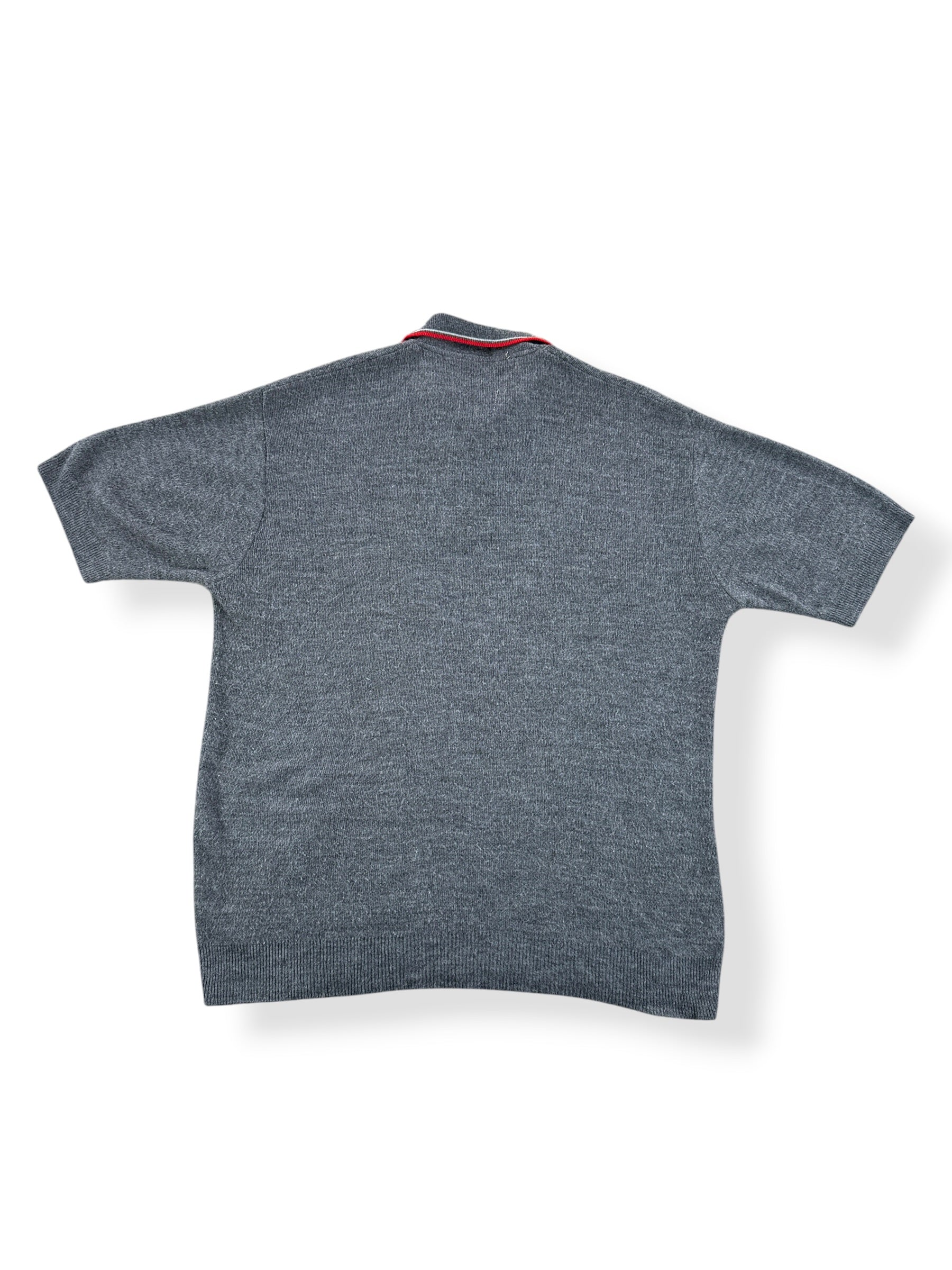 Back of Vintage Loop Collar Knit Polo SZ M