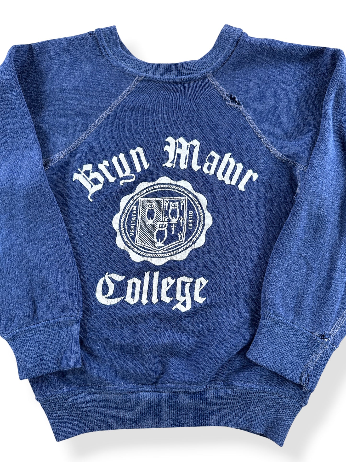 Close up of Vintage Kids Bryn Mawr College Crewneck - AS IS