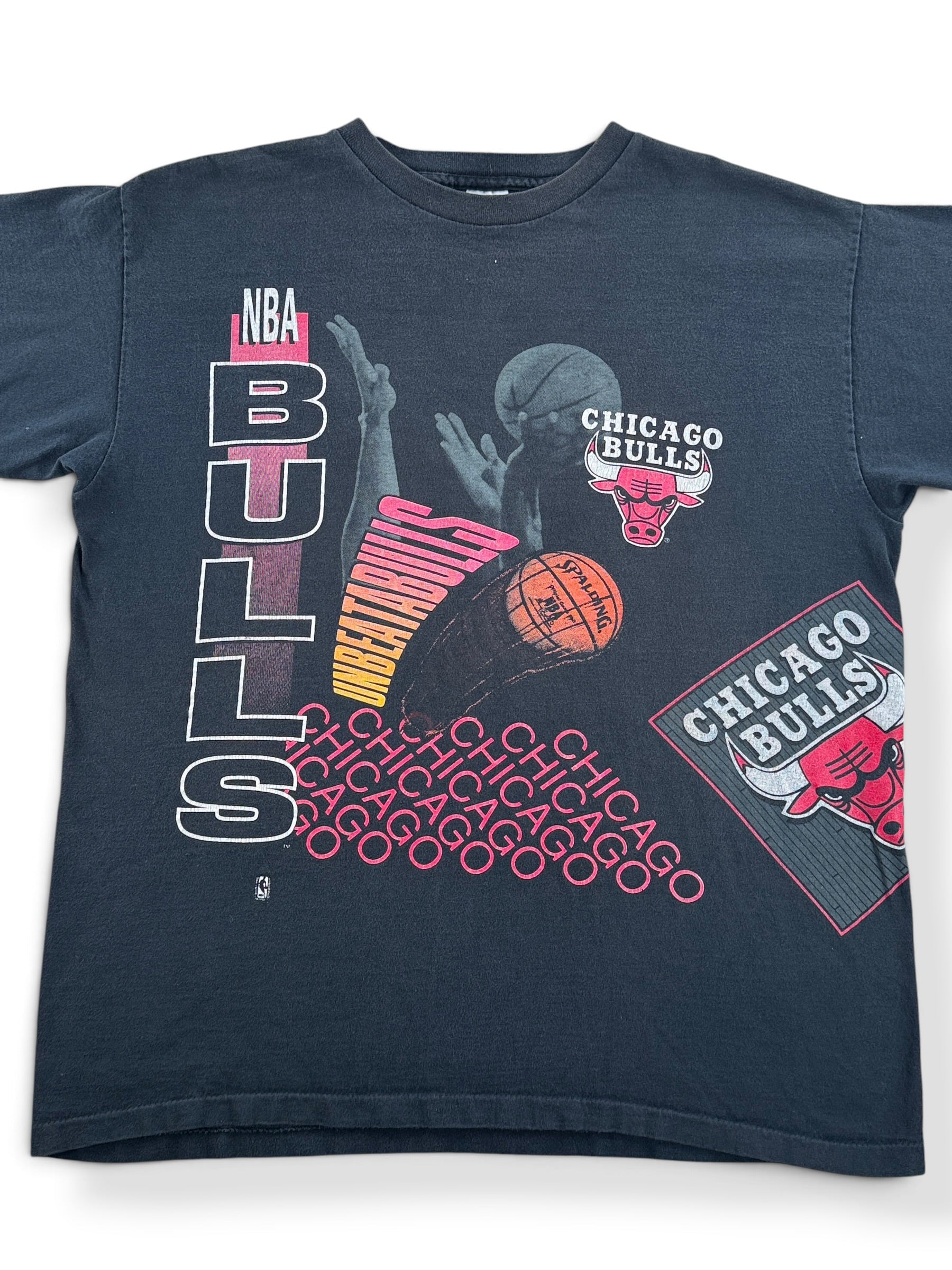 Close up of Vintage '91 Chicago Bulls Basketball Tee SZ XL