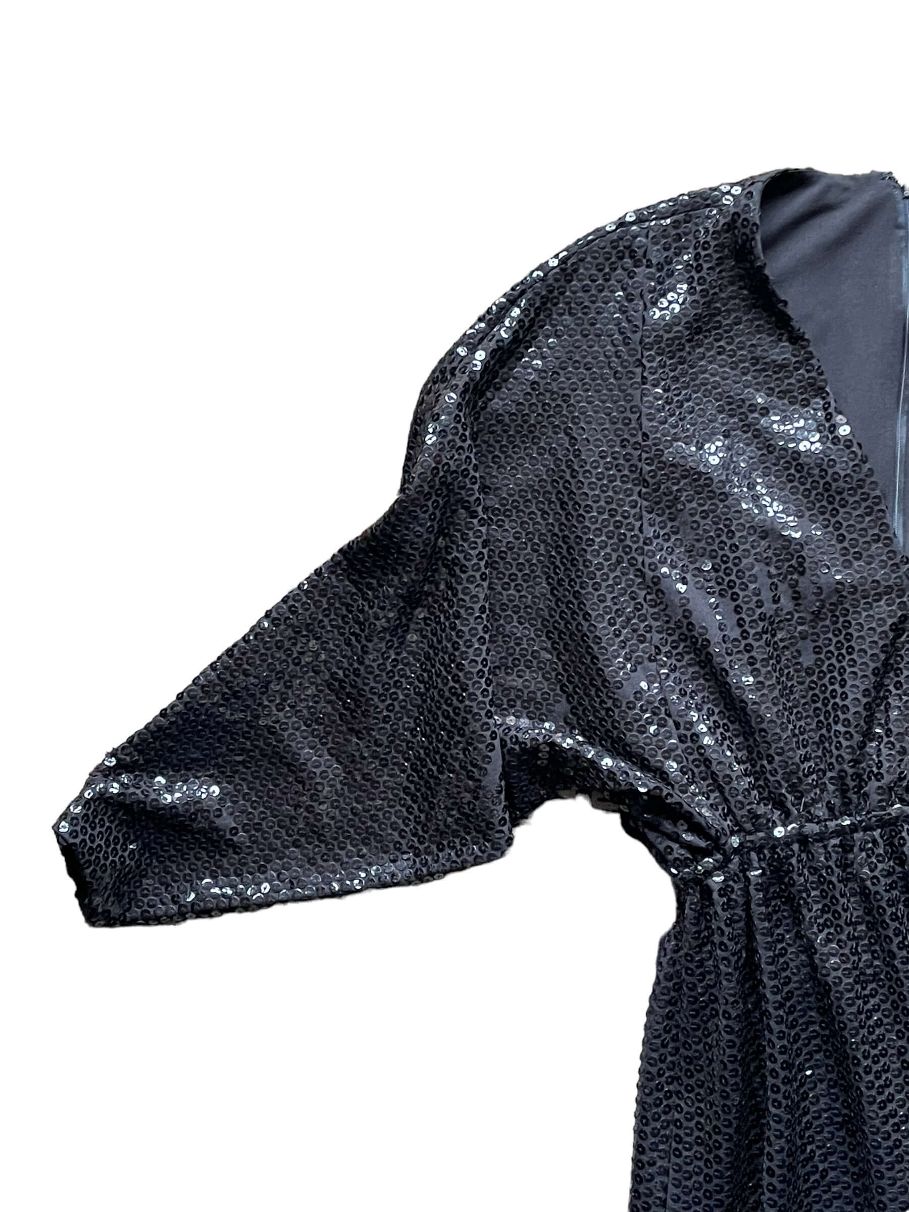 dress barn sequin dress Rock & Roll Denim Women's Sequin Puff Long Sleeve Mini Dress